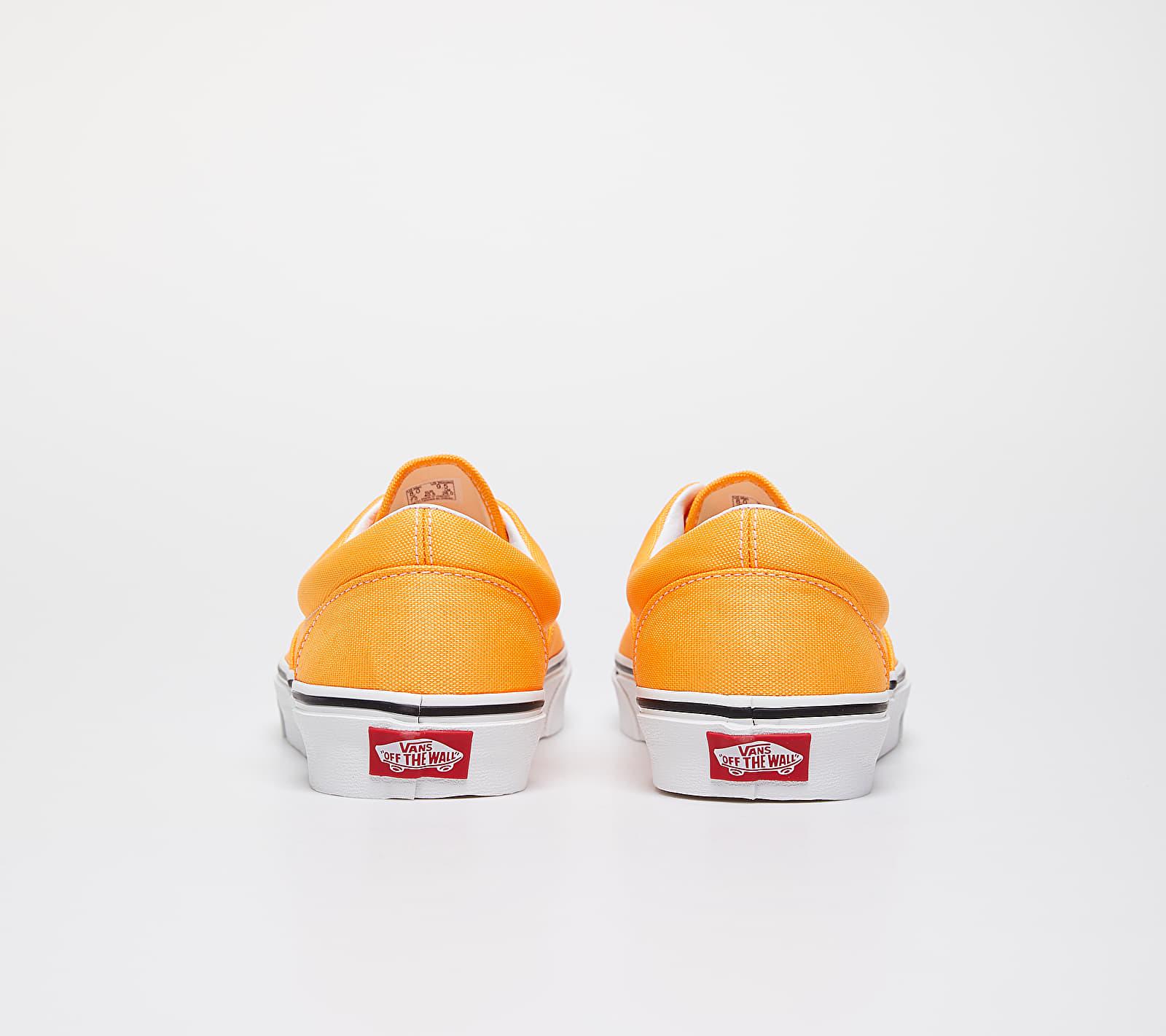 neon orange vans slip on
