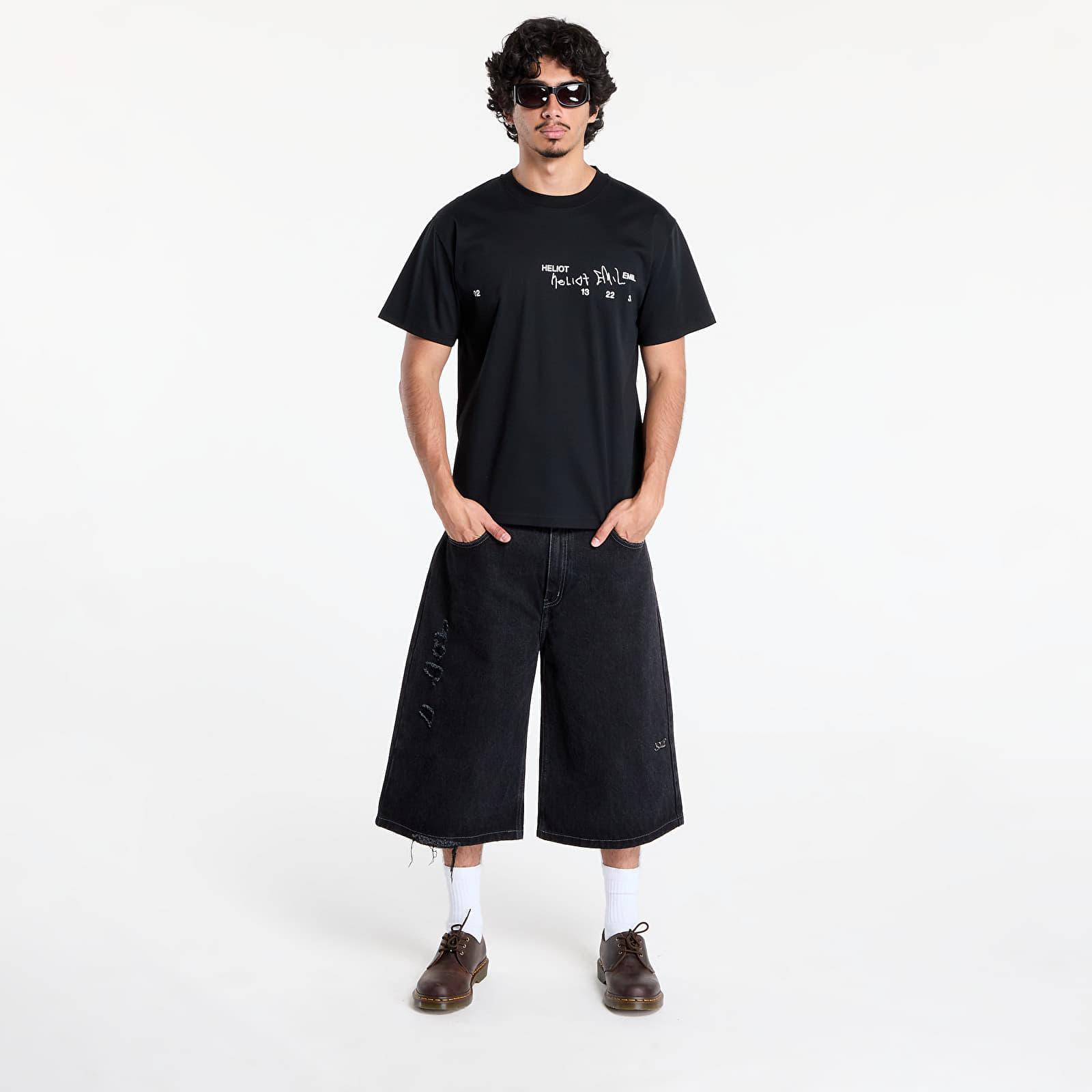 【関税込み】HELIOT EMIL ブラック Shelter Tシャツ Black Shelter T-Shirt by HELIOT EMIL on Sale