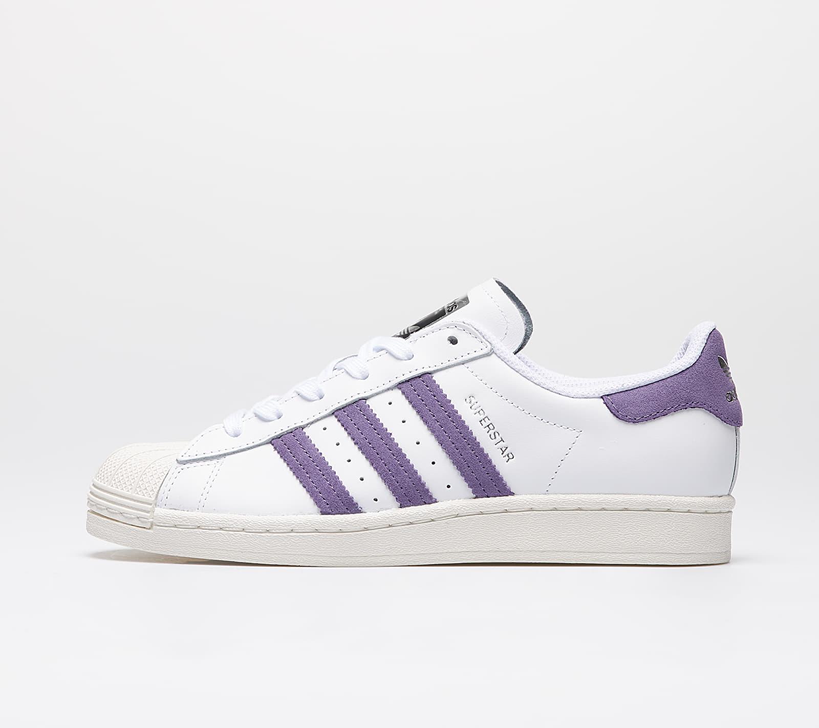 adidas superstar white purple