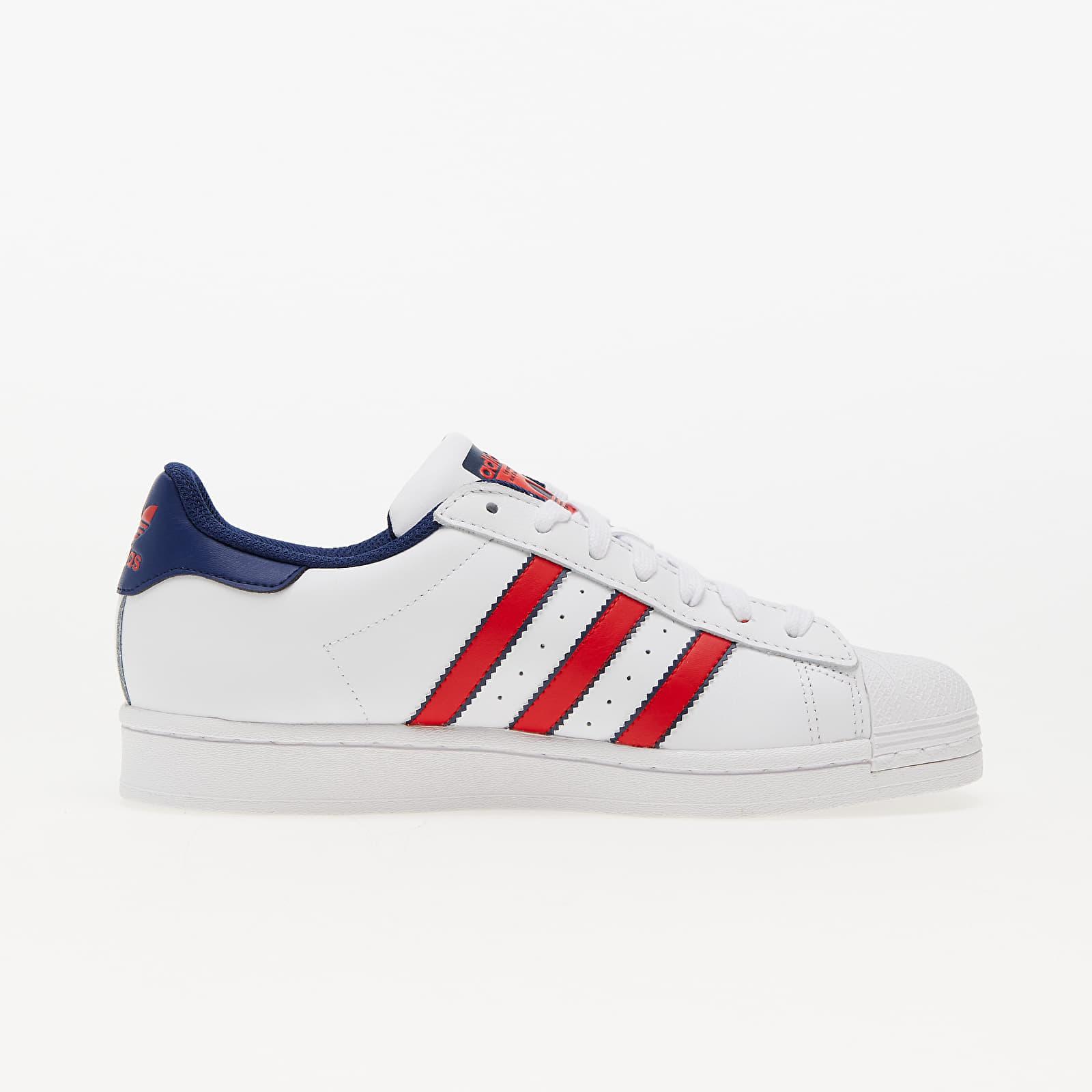 Adidas originals superstar red white blue online