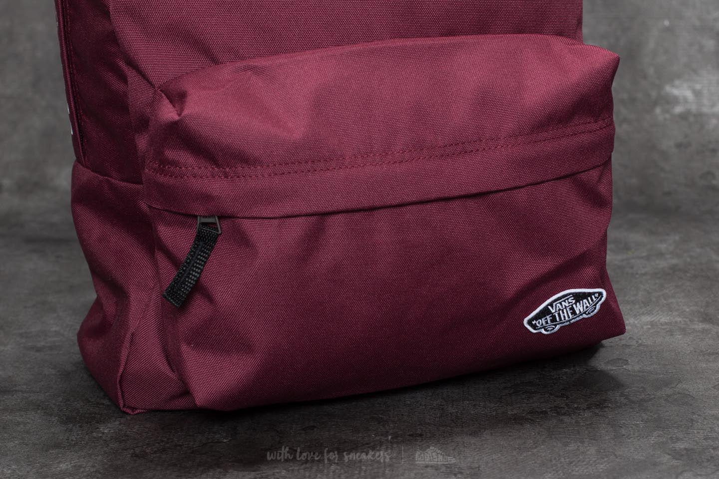 vans backpack burgundy