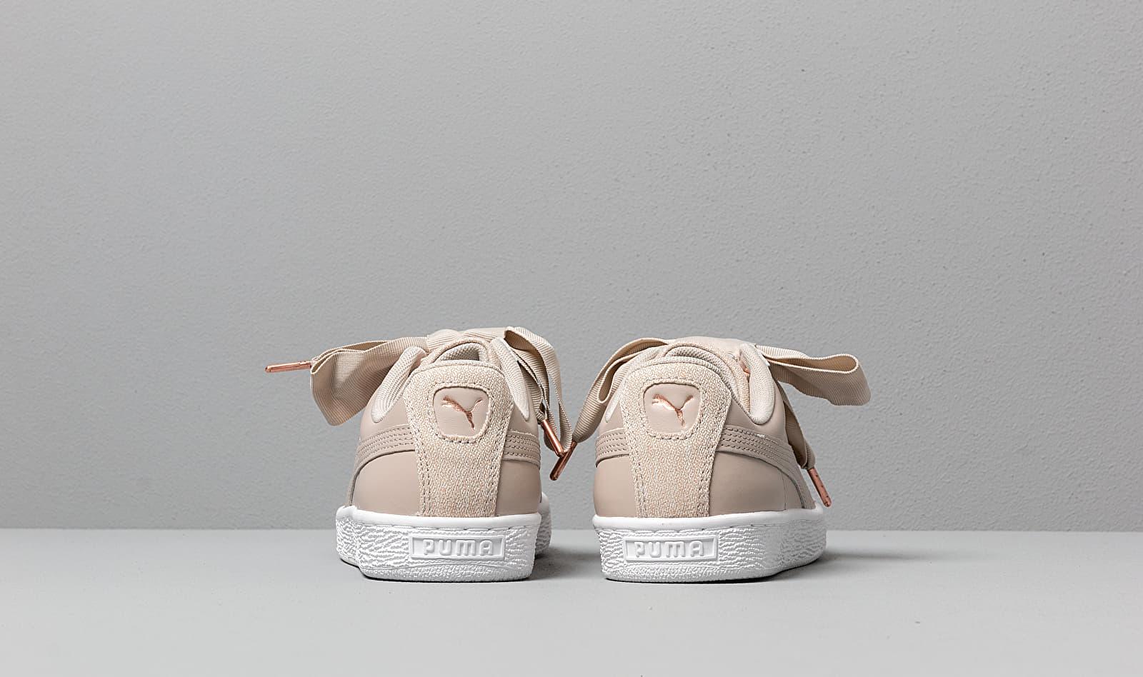puma basket heart woven rose