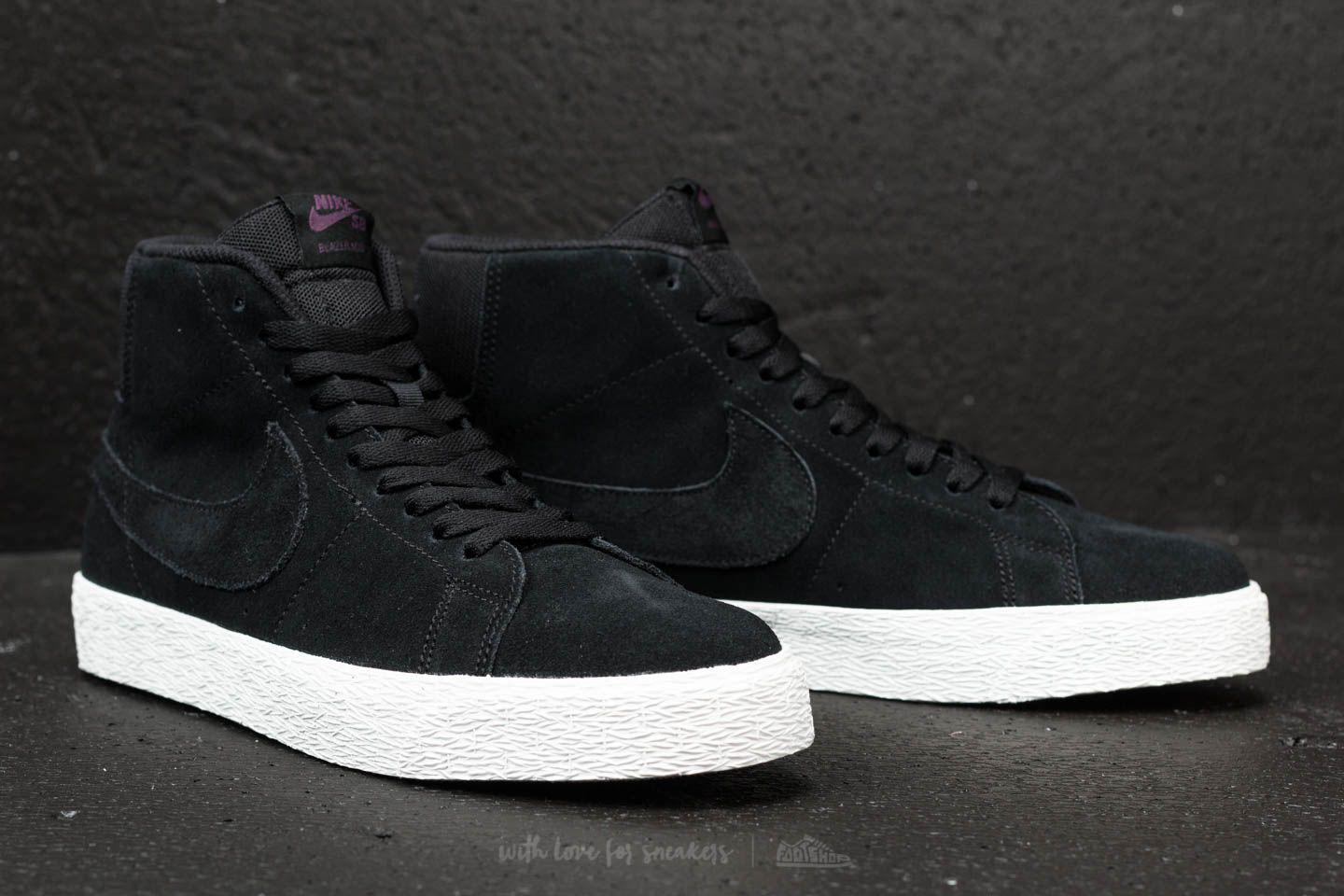 Nike Sb Zoom Blazer Mid Decon Black/ Black-pro Purple for Men | Lyst