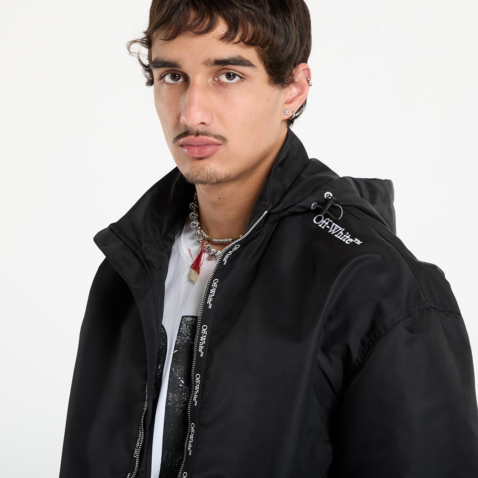 ジャケット・アウター 2021 Off-White Logo Windreaker 'Black' OFF-WHITE Logo Windbreaker Black Men's - FW21 - US