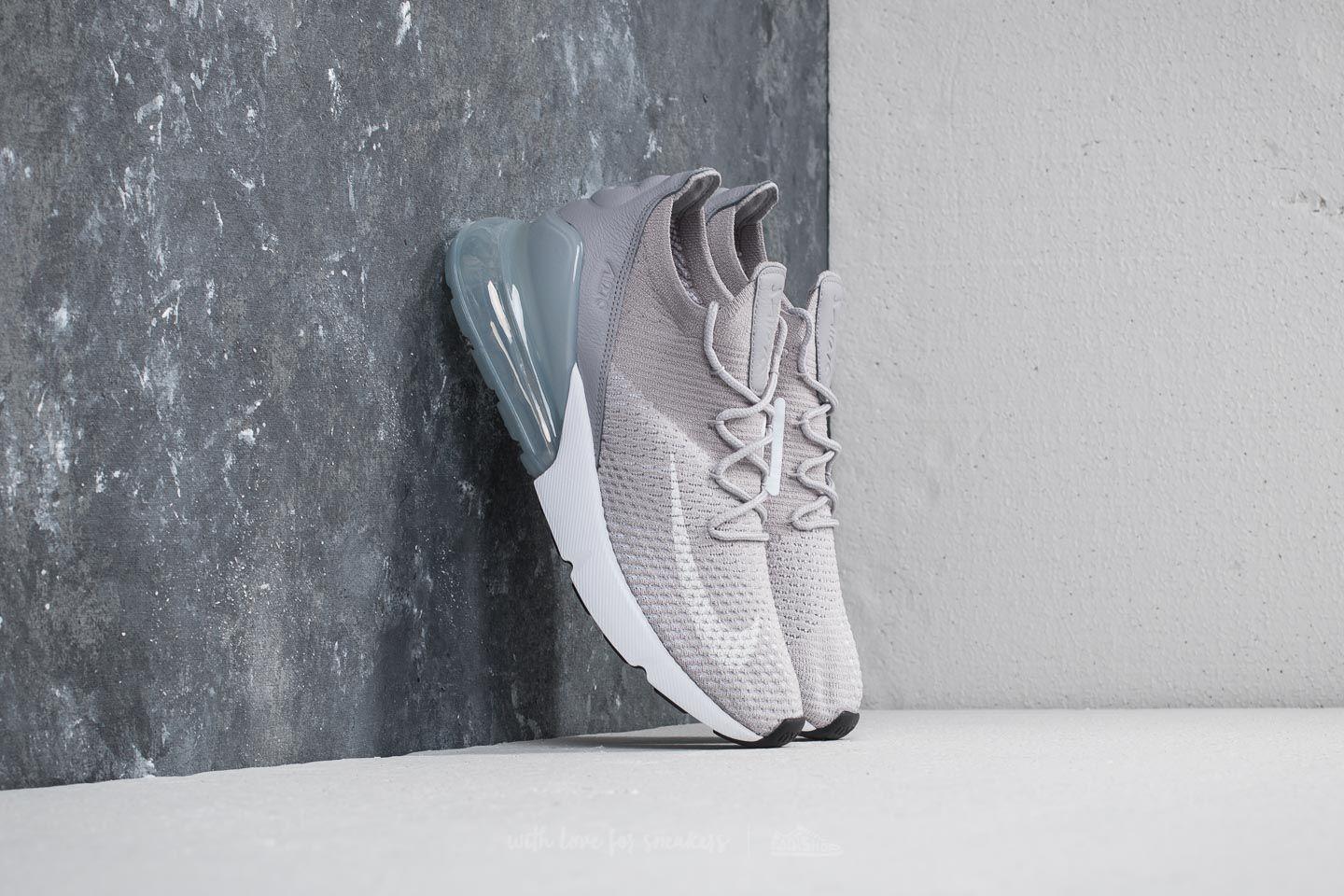 Nike Air Max 270 Flyknit W Atmosphere Grey/ White in Gray | Lyst