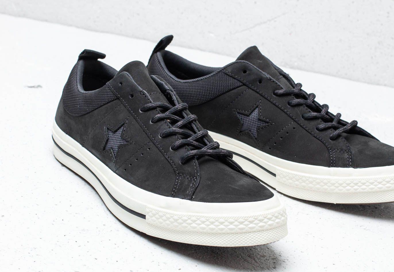 converse one star ox black leather