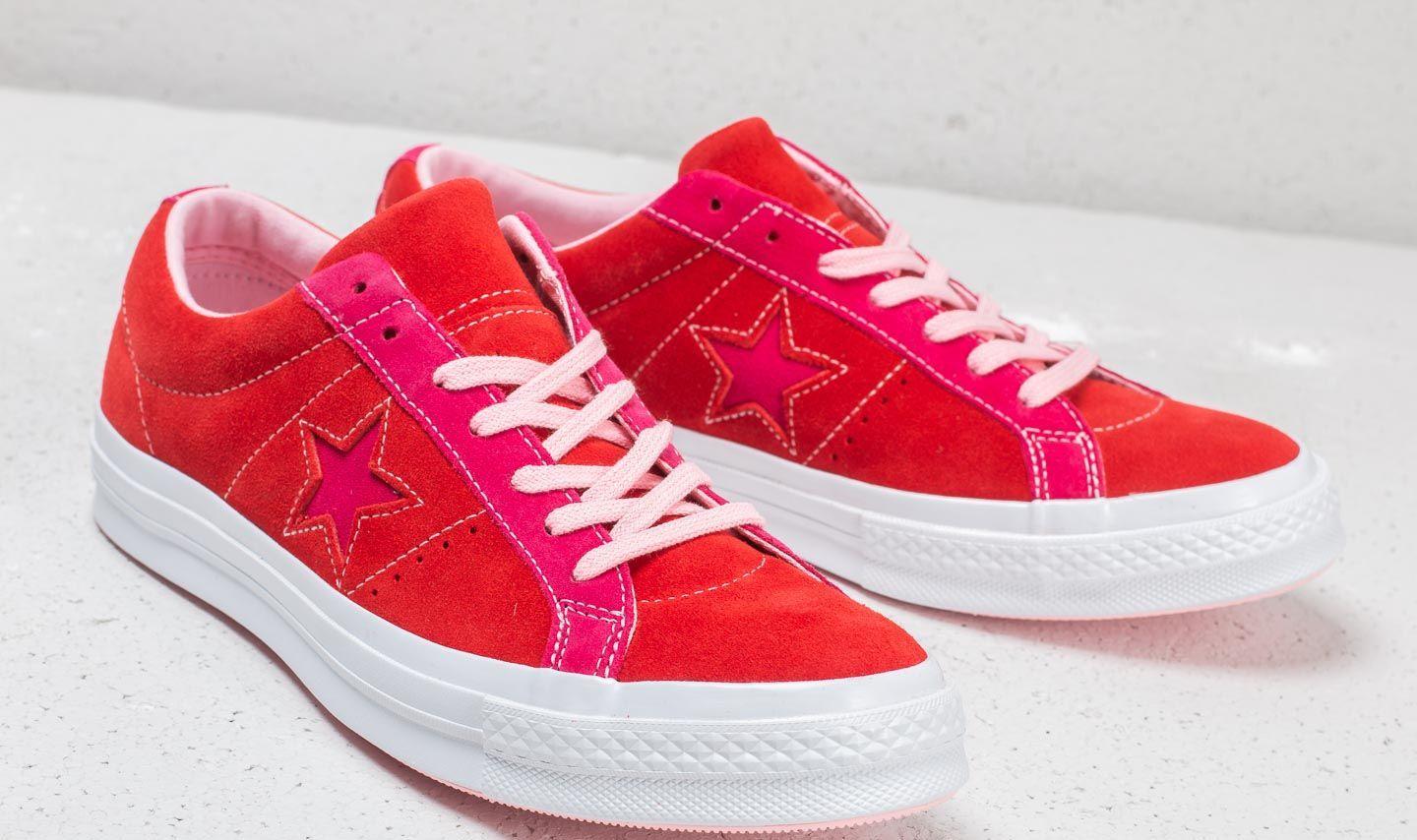 converse one star enamel red