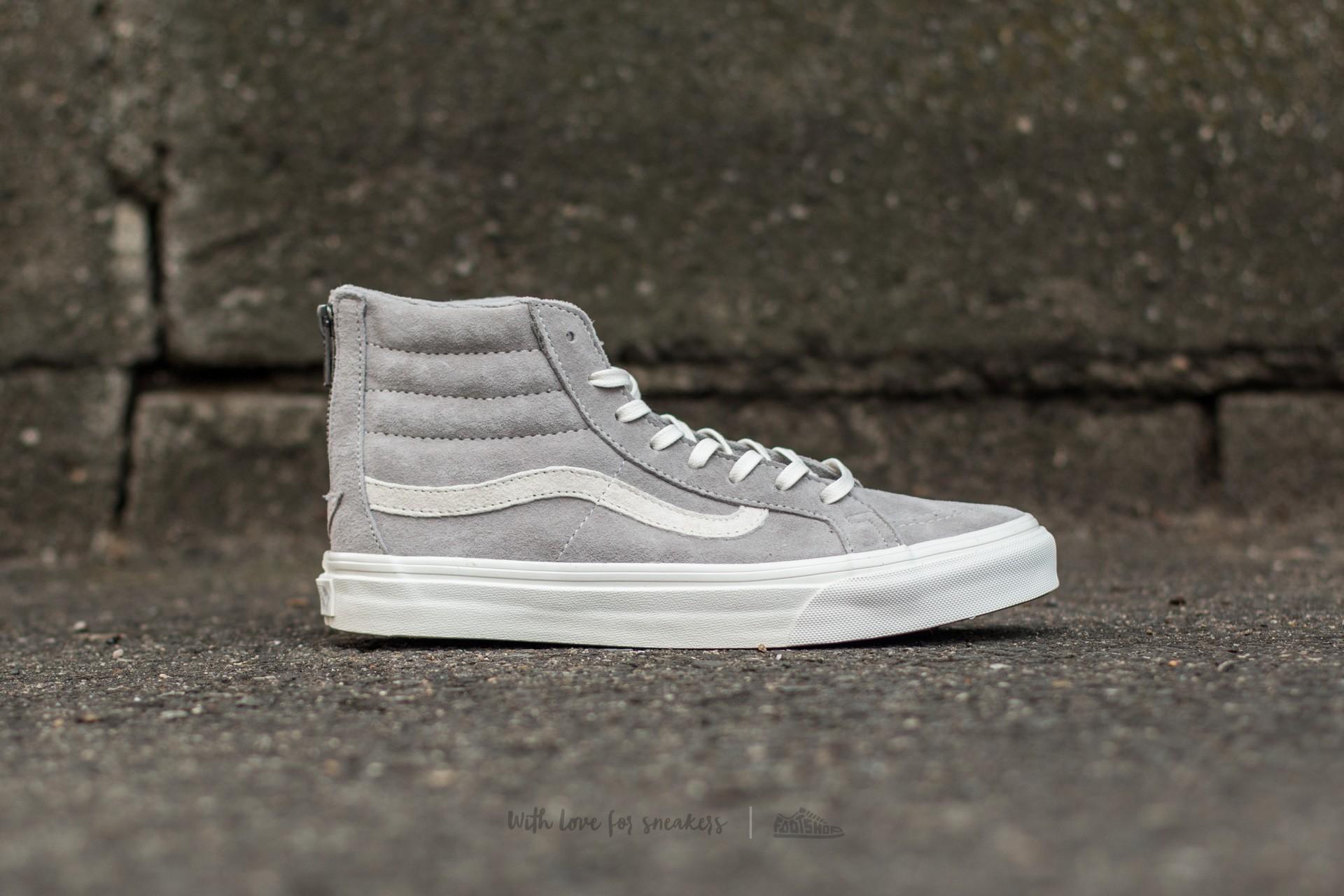 womens vans light grey sk8-hi mountain edition knit trainers