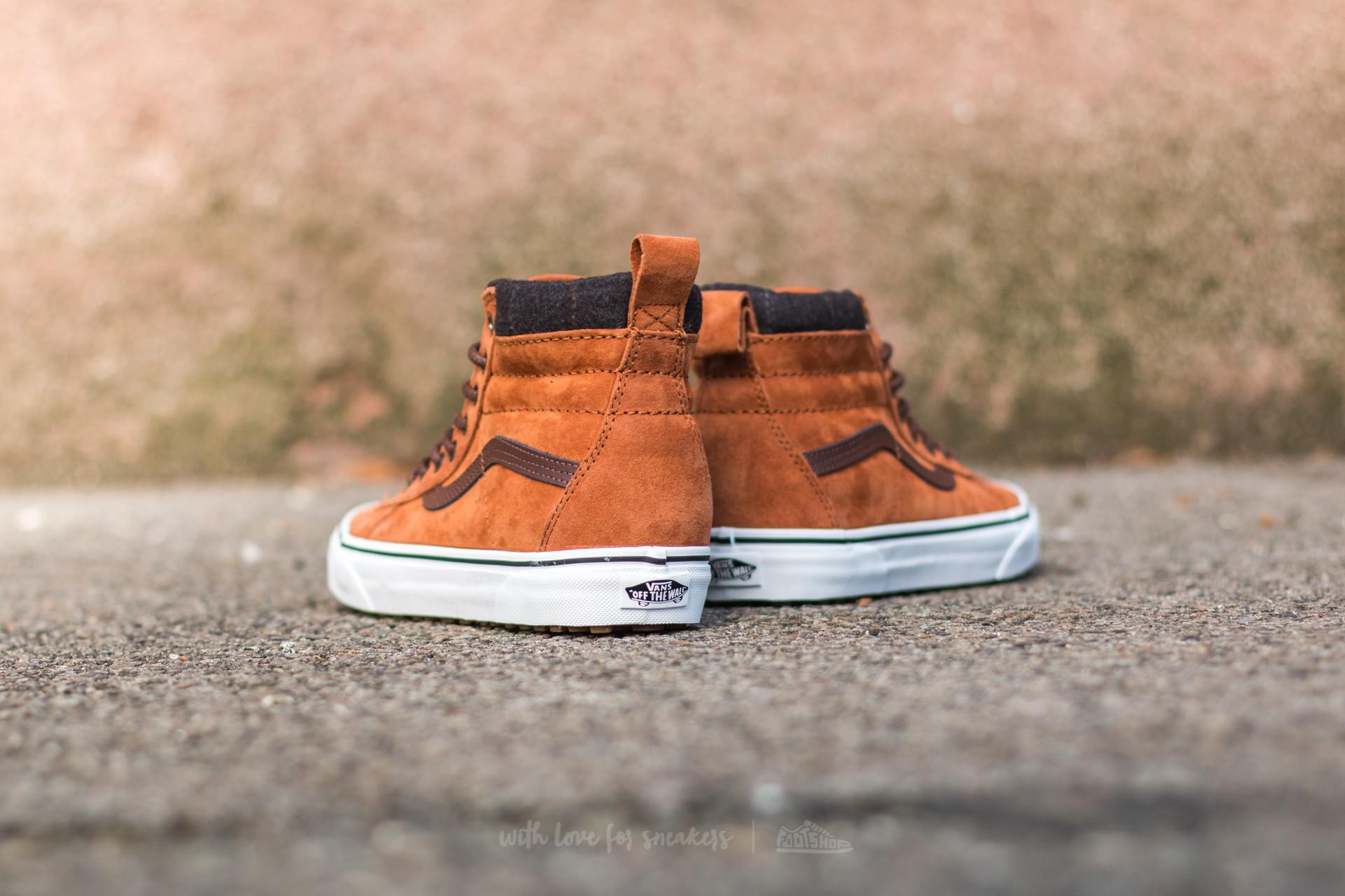 vans sk8 hi mte glazed ginger plaid