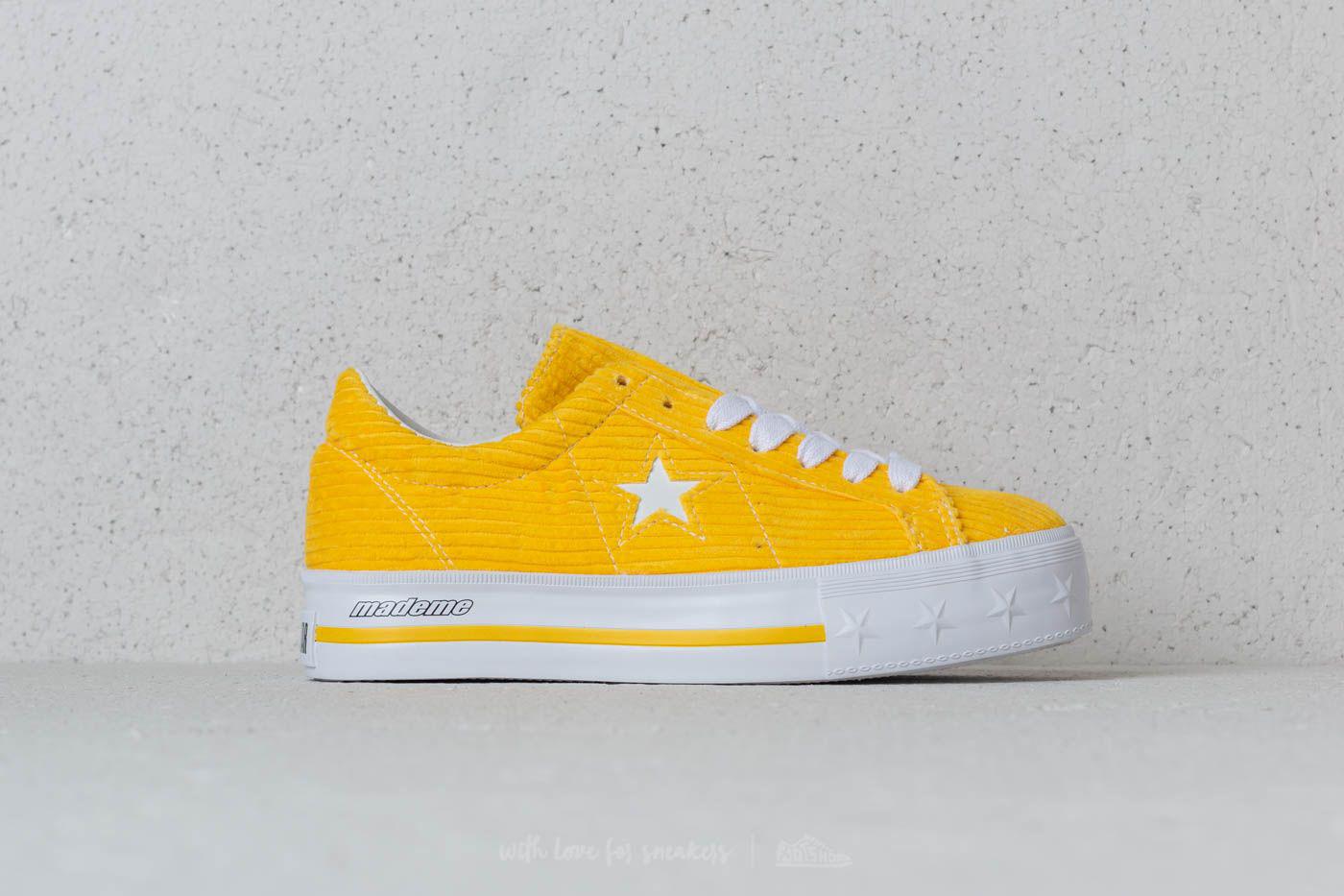 converse one star platform yellow
