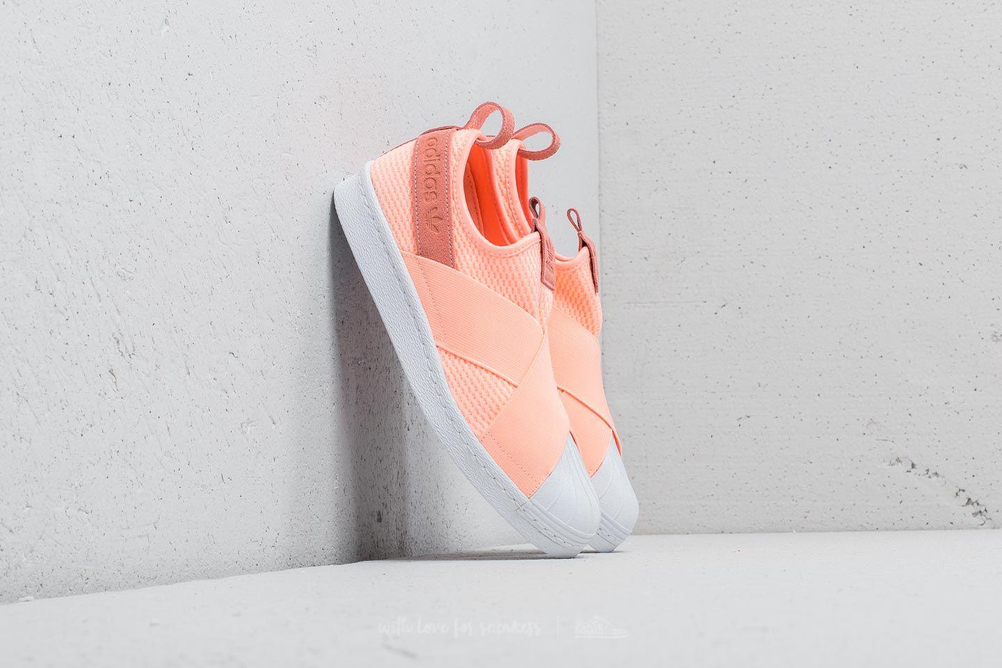 adidas superstar slip on Orange