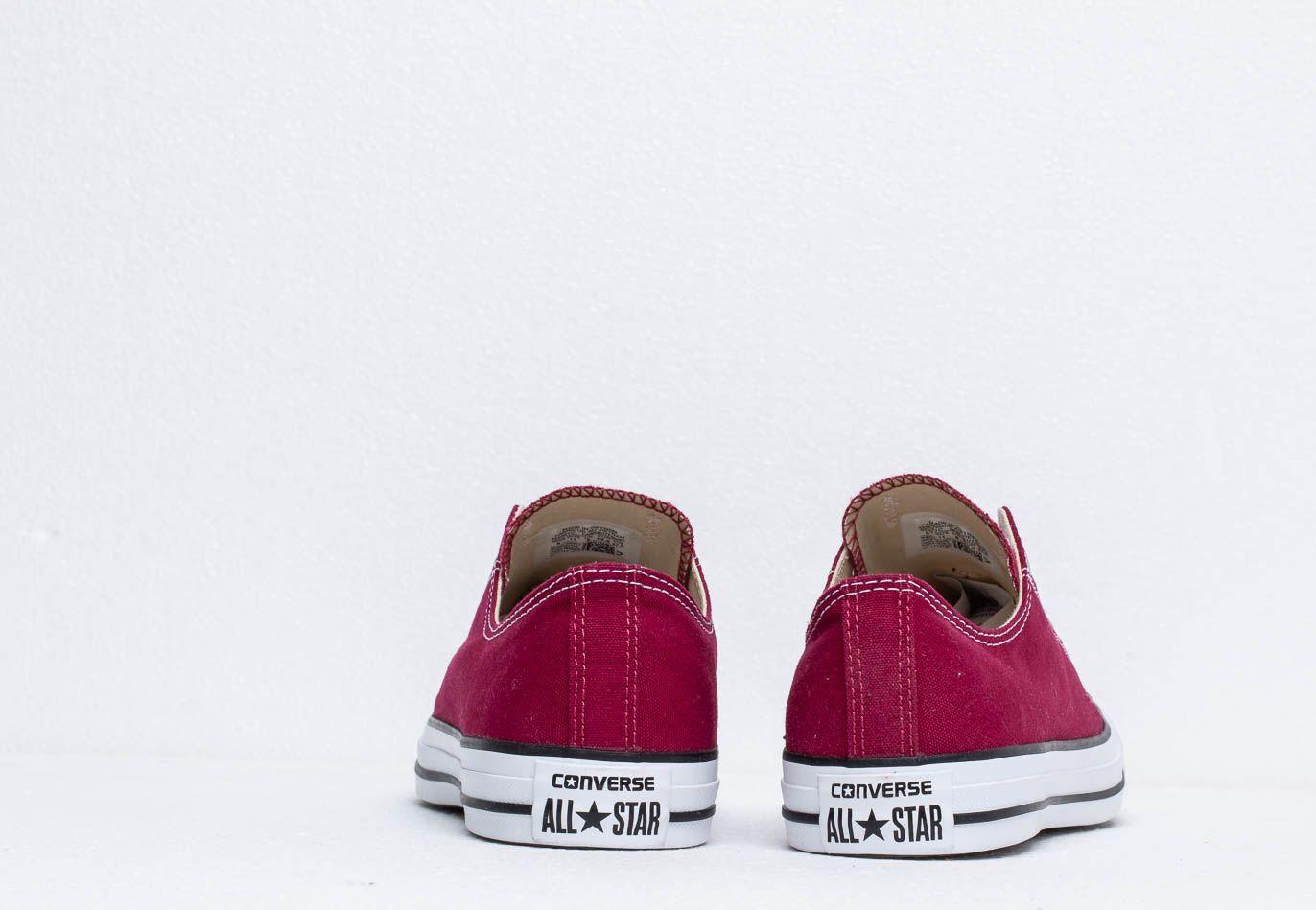 Converse All Star Ox Maroon in Red - Lyst