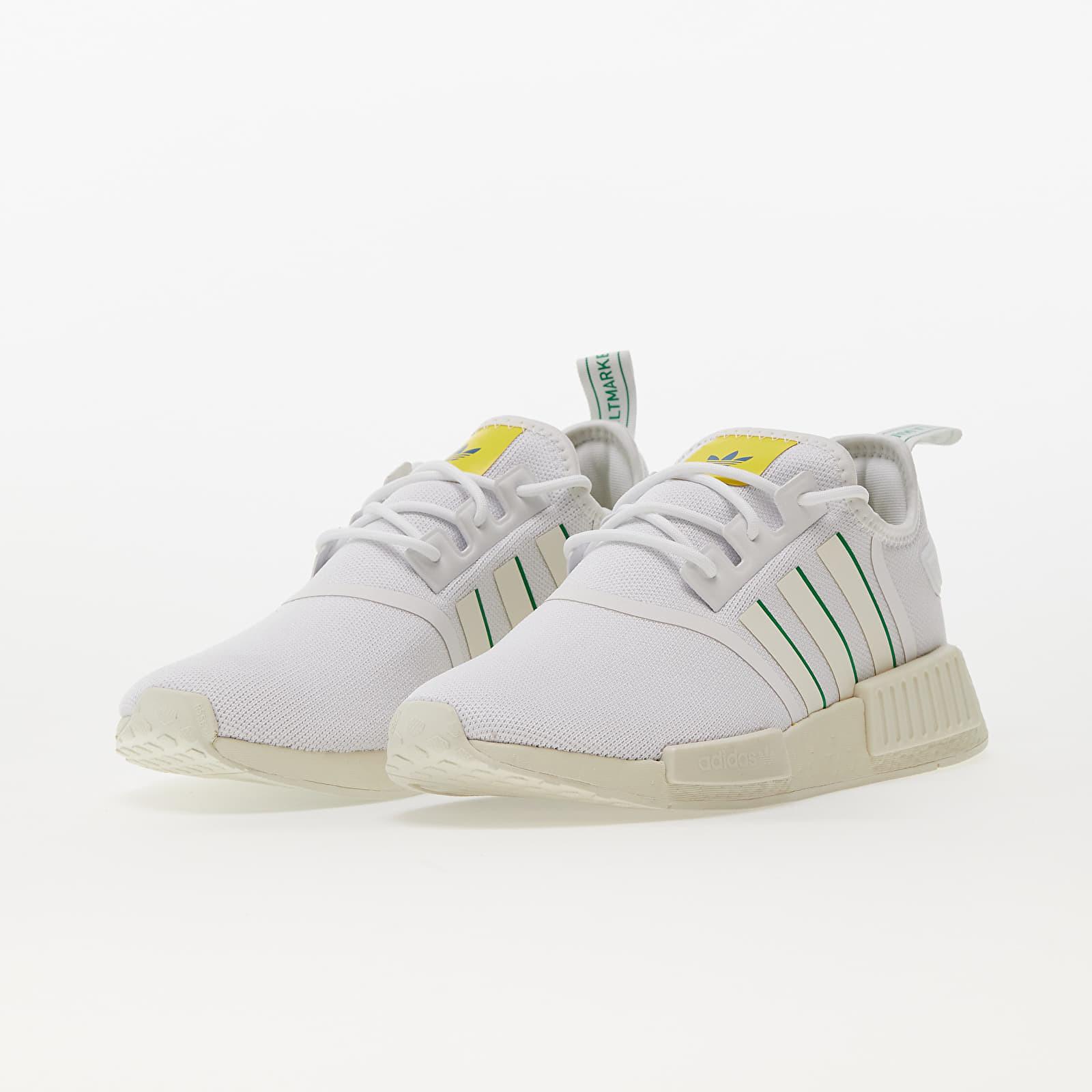 adidas Originals Adidas Nmd_r1 Ftw White/ Off White/ Green for Men | Lyst