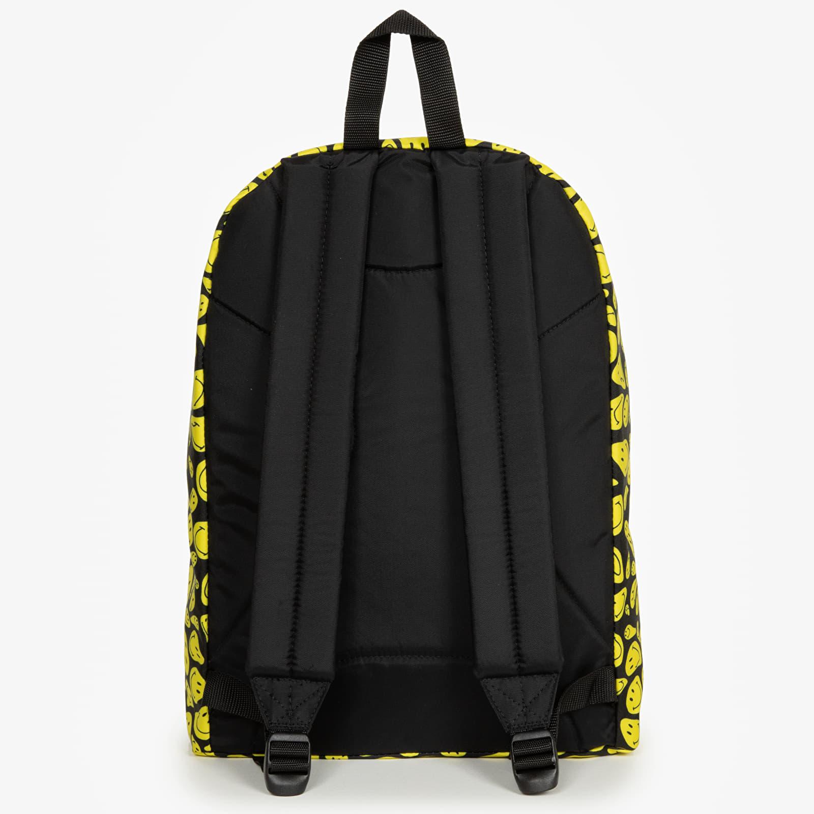 Eastpak Out Of Office Backpack Smiley Stretch Yellow in Black | Lyst