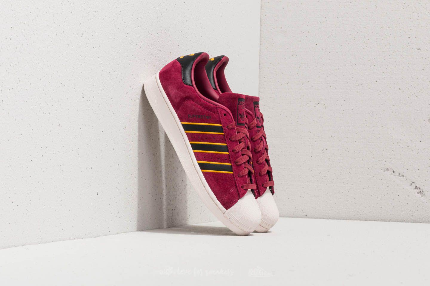 adidas superstar red and black