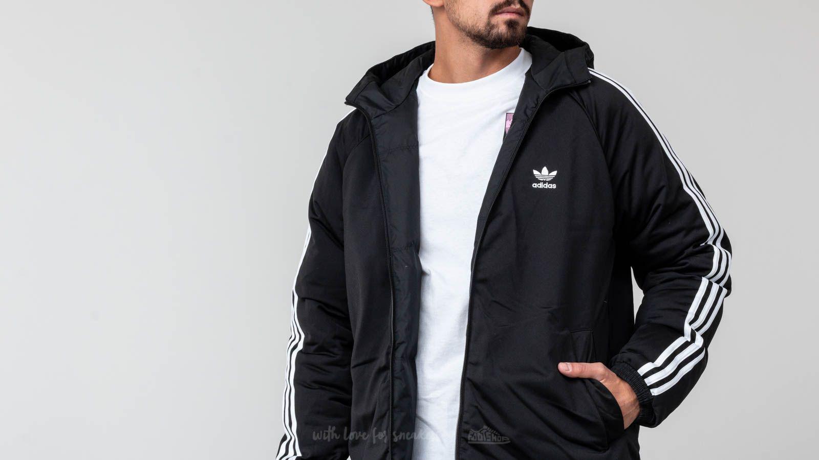 adidas black jacket with hood