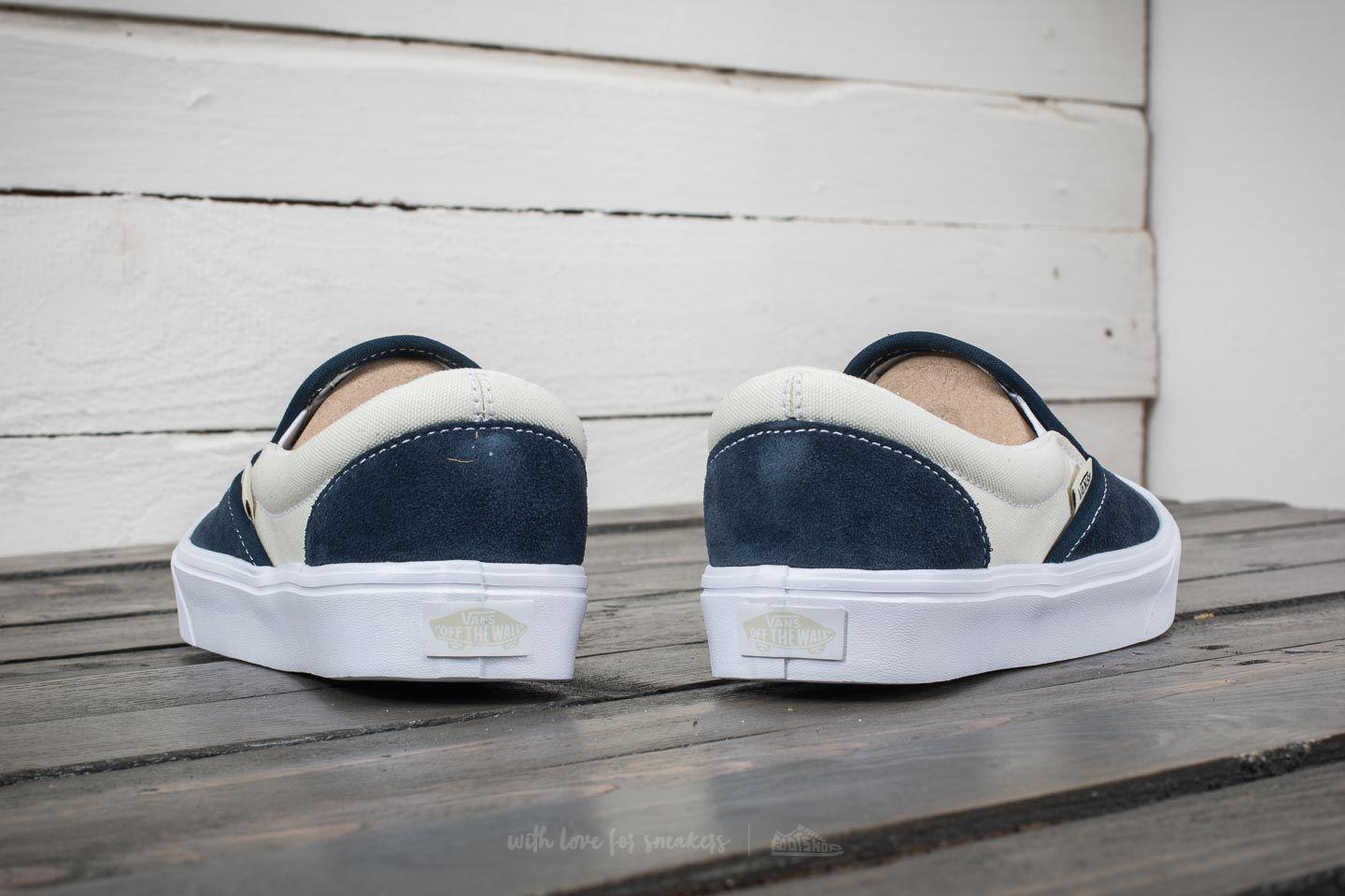 Vans Suede Slip-on (two-tone) Dress Blue/ Marshmallow for Men - Lyst