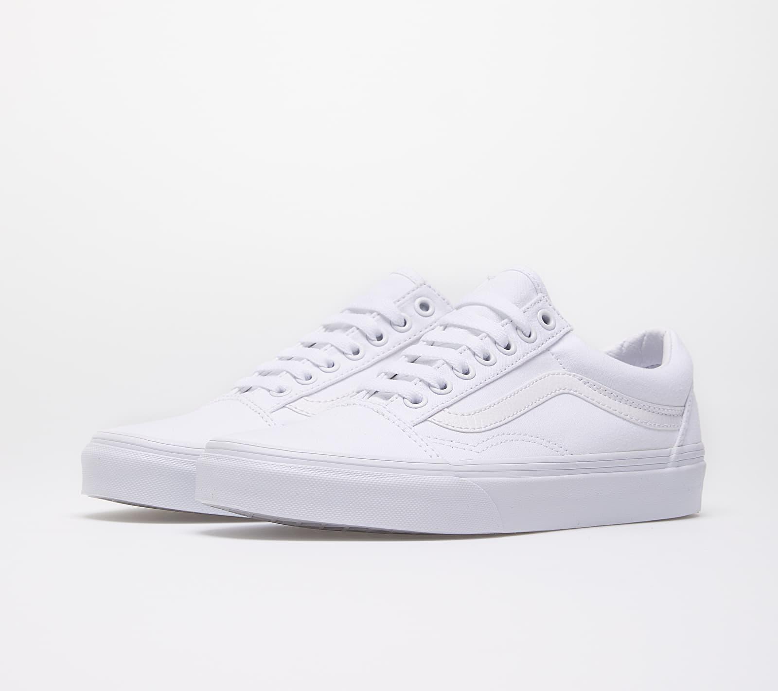 vans canvas old skool true white