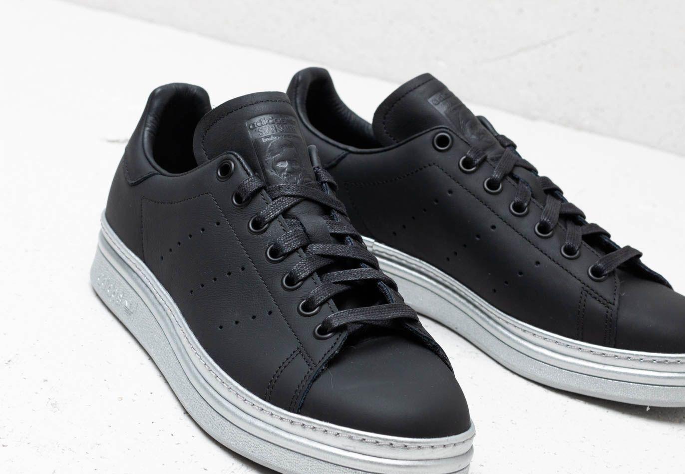 adidas Originals Leather Adidas Stan Smith New Bold W Core Black/ Core  Black/ Silver Metallic - Lyst