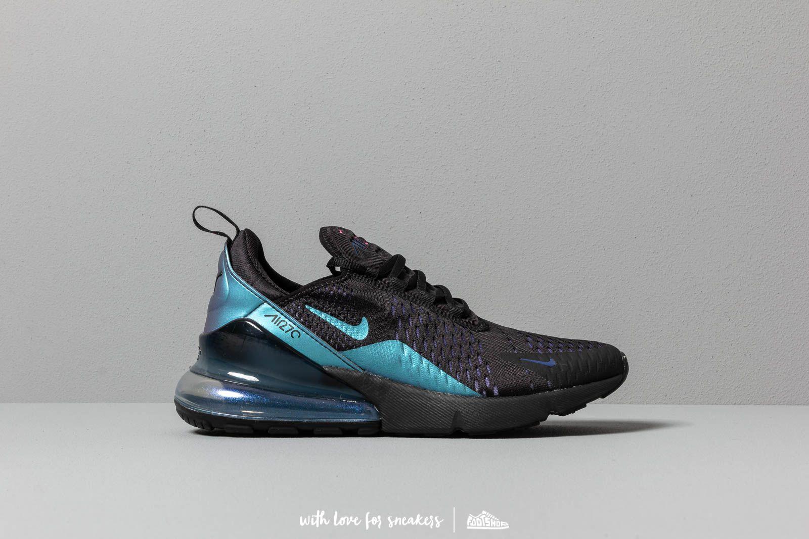 nike air max 270 trainers black laser fuchsia regency purple anthracite