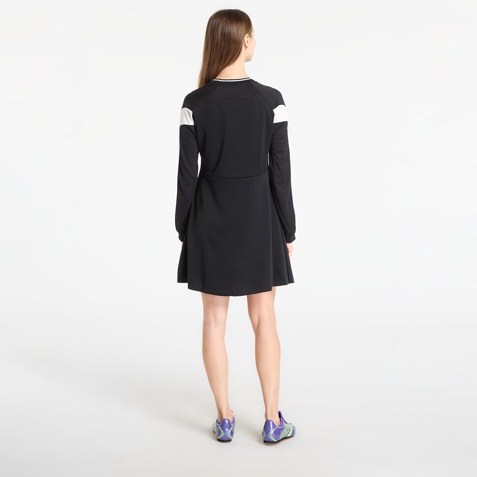 navy blue dress for baby girl adidas Originals sweater dress in black main image 1