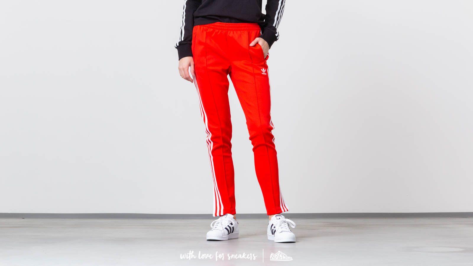 adidas sst red track pants