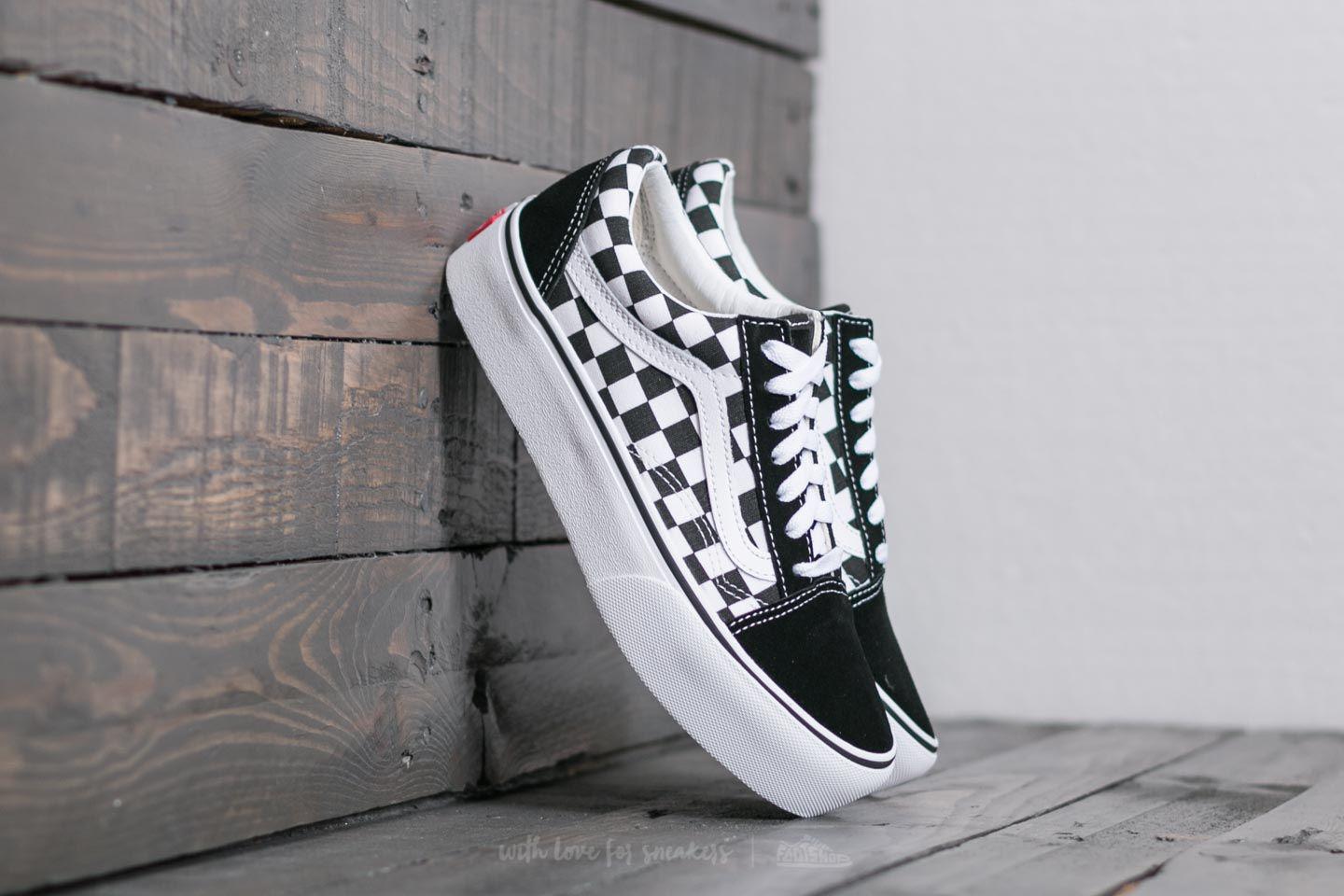 old skool checkered platform vans