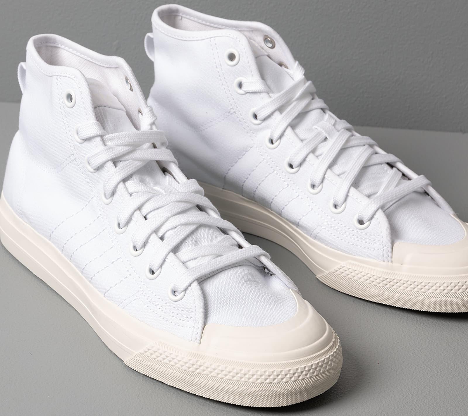 adidas Originals Leather Nizza Hi Rf Trainers in White for Men | Lyst