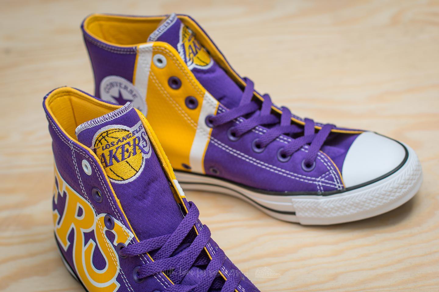 purple and gold converse