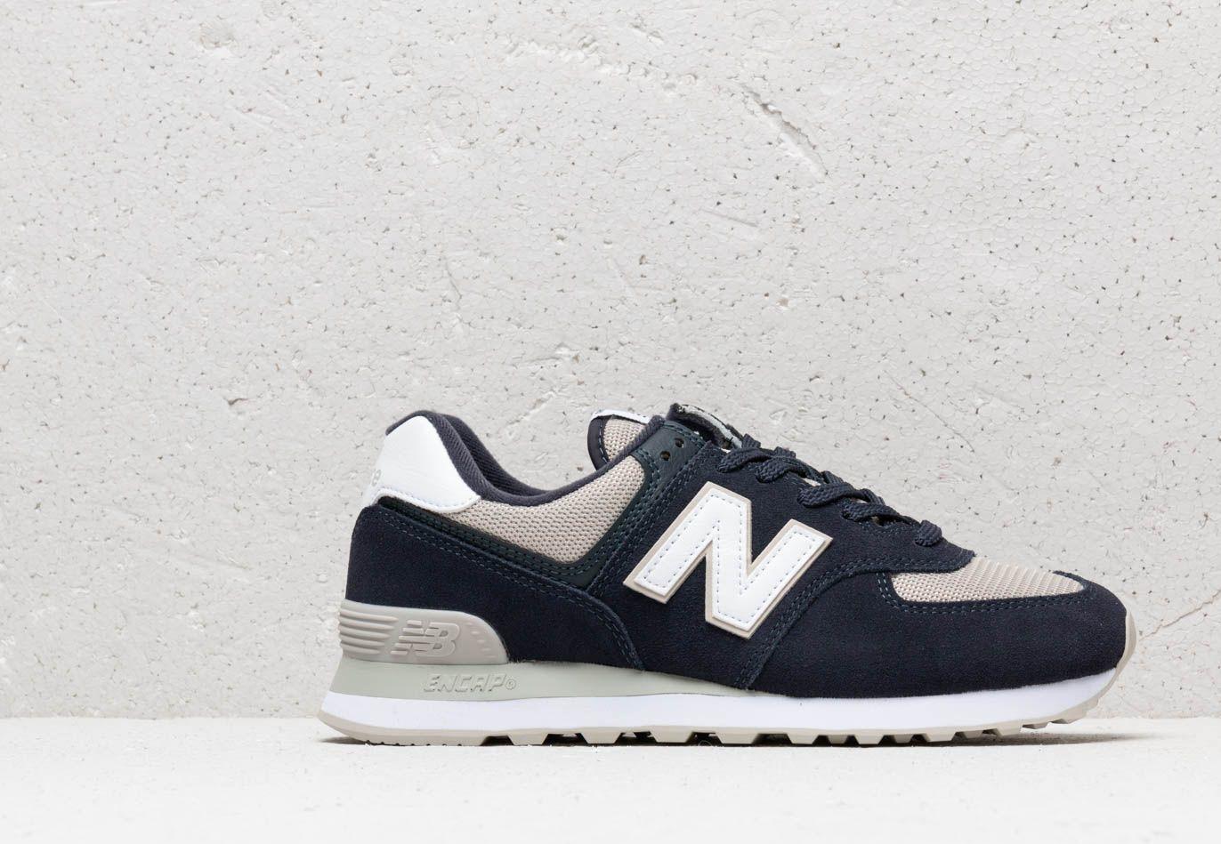 New Balance Suede 574 Navy/ Beige/ White in Blue for Men - Lyst
