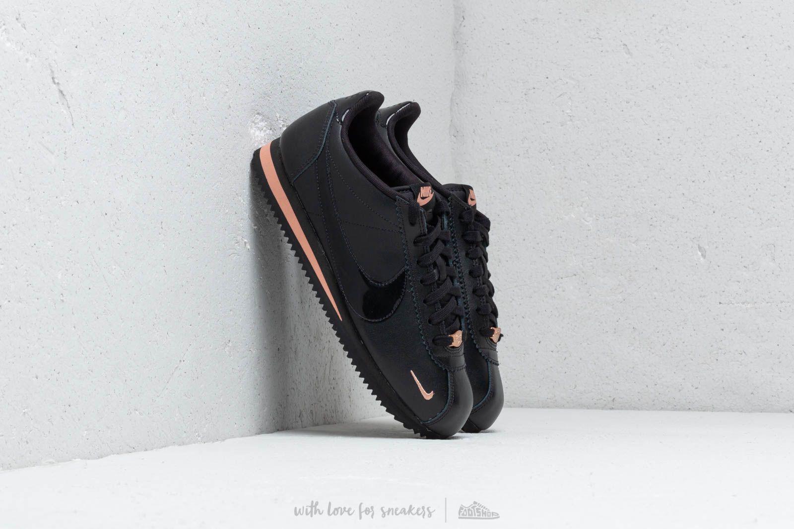 nike cortez rose gold black