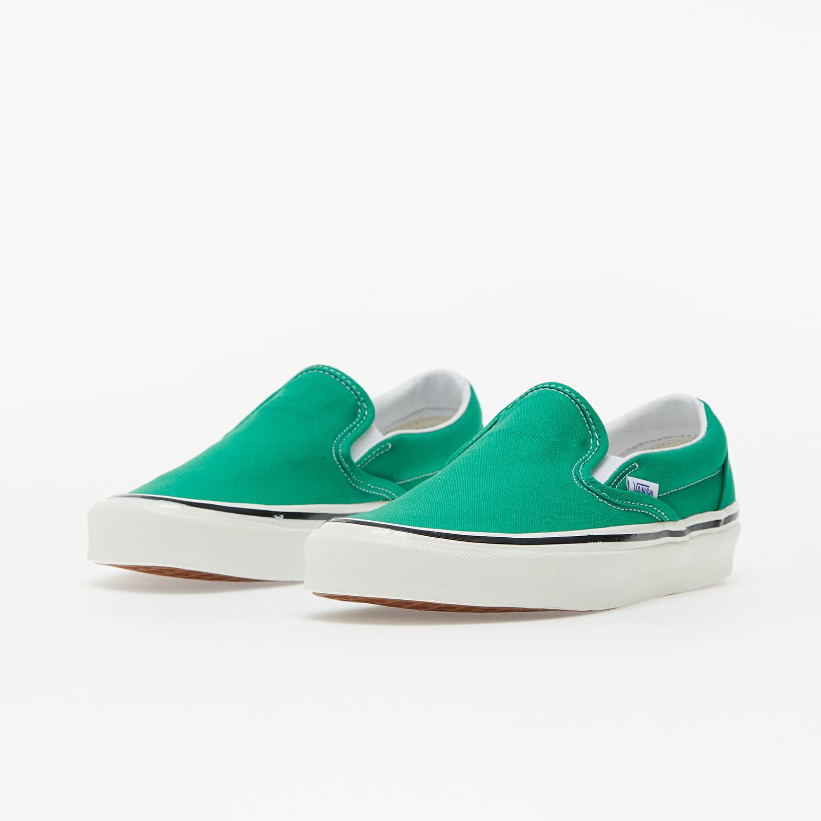 emerald green slip on vans