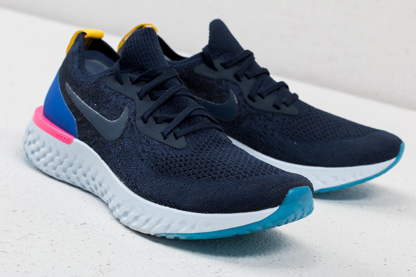 Nike Rubber Epic React Flyknit College Navy/ College Navy in Blue for Men -  Lyst