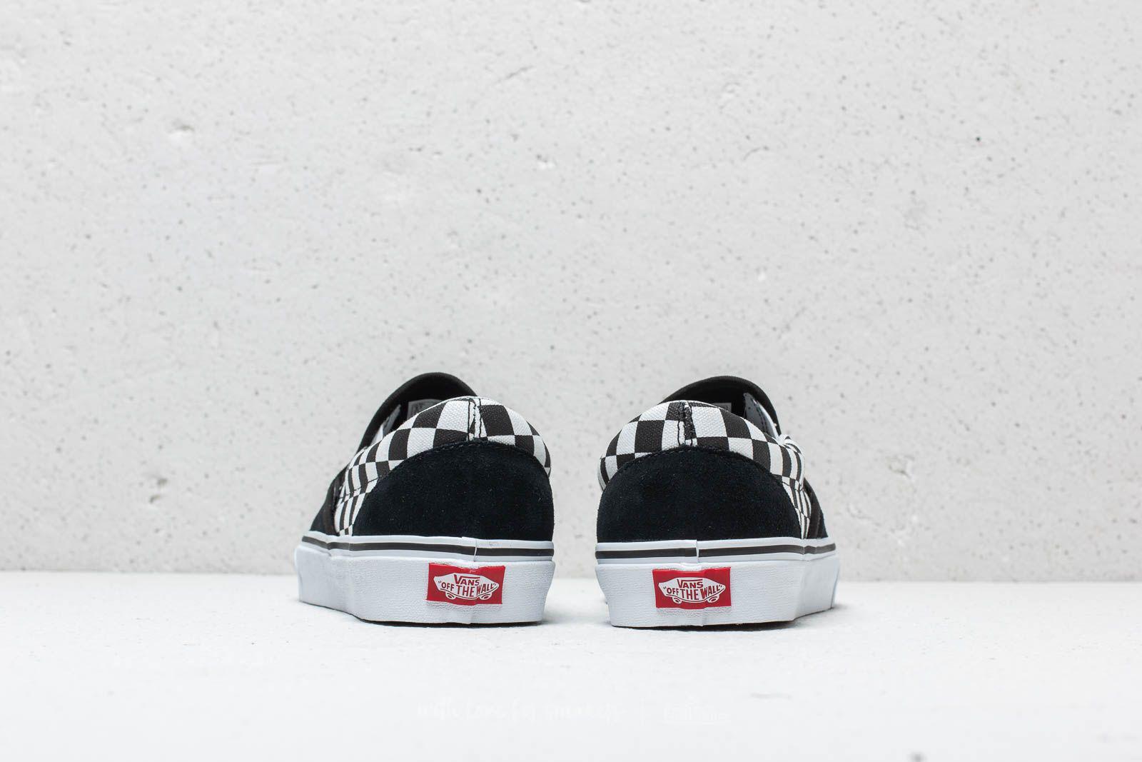 vans tiger check slip on