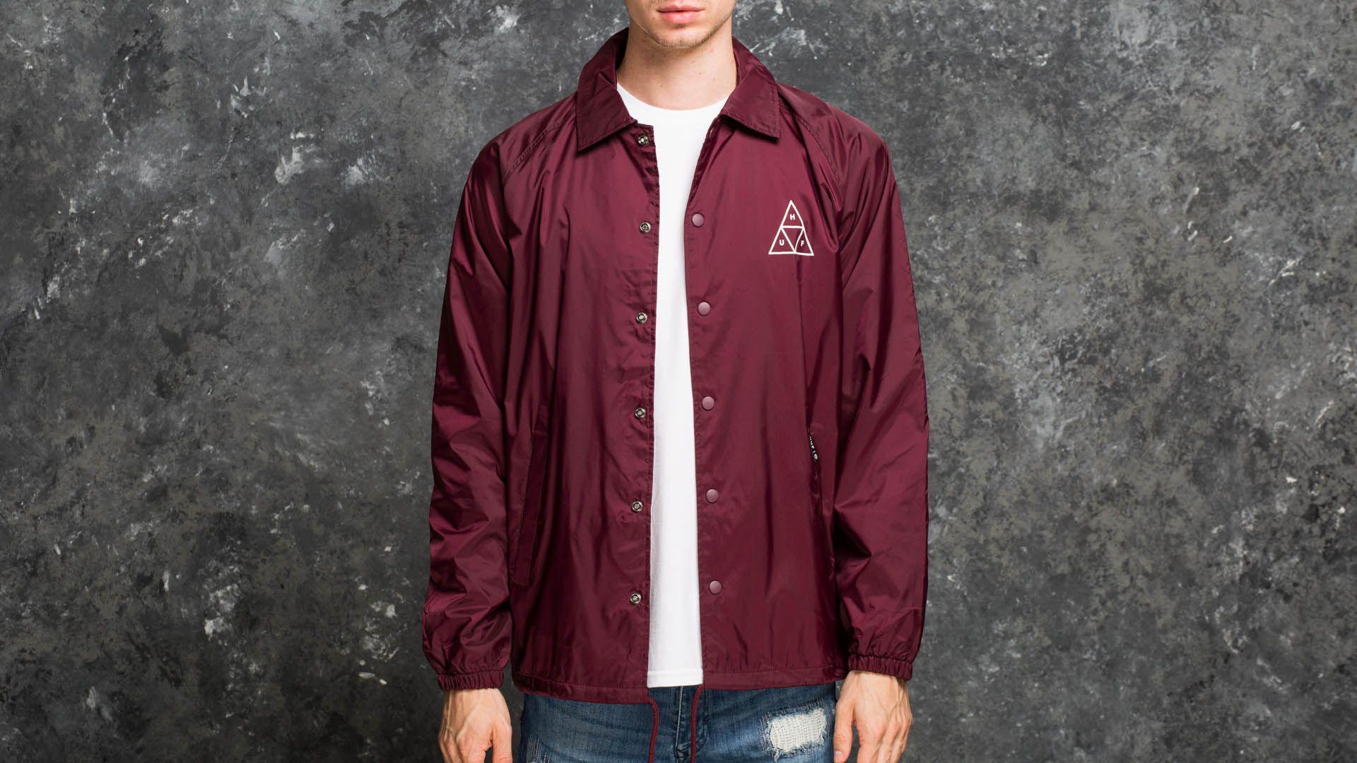 coach jacket maroon
