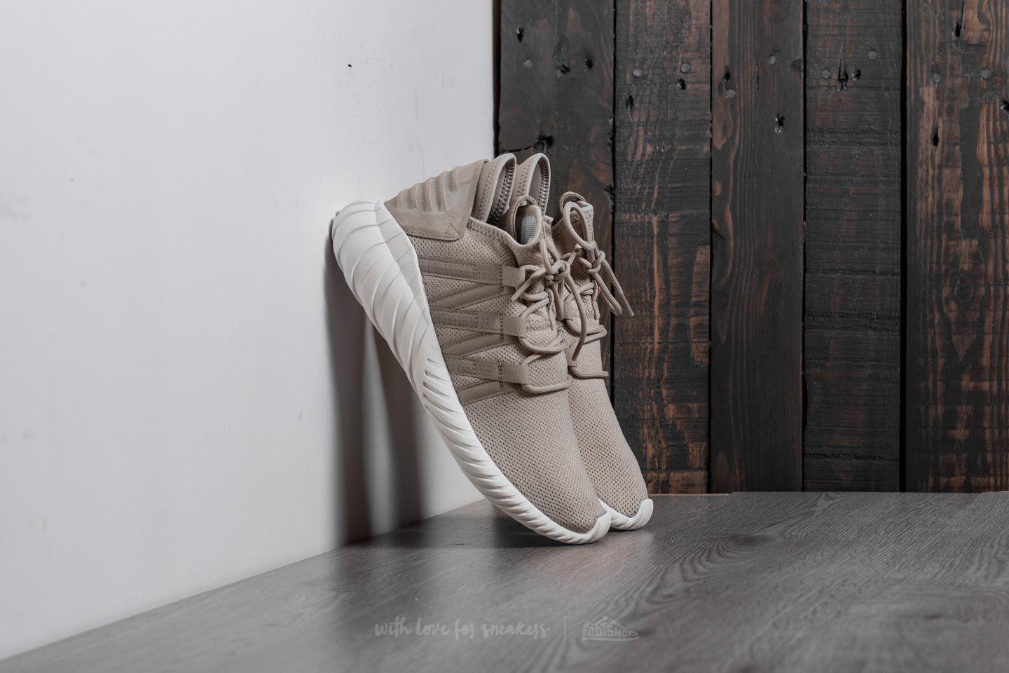 adidas tubular brown white