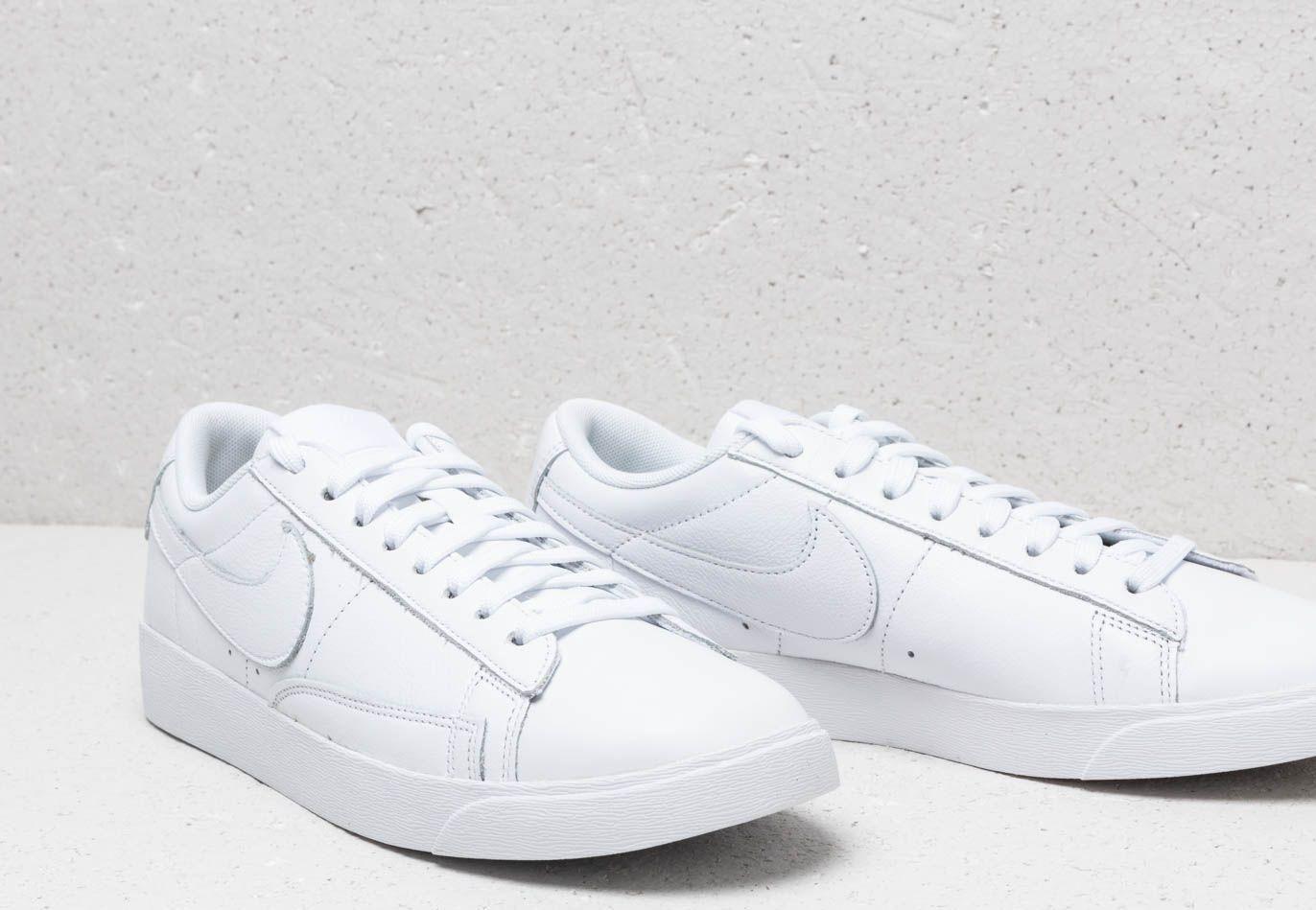 Nike Leather Blazer Low Le Shoes in White | Lyst