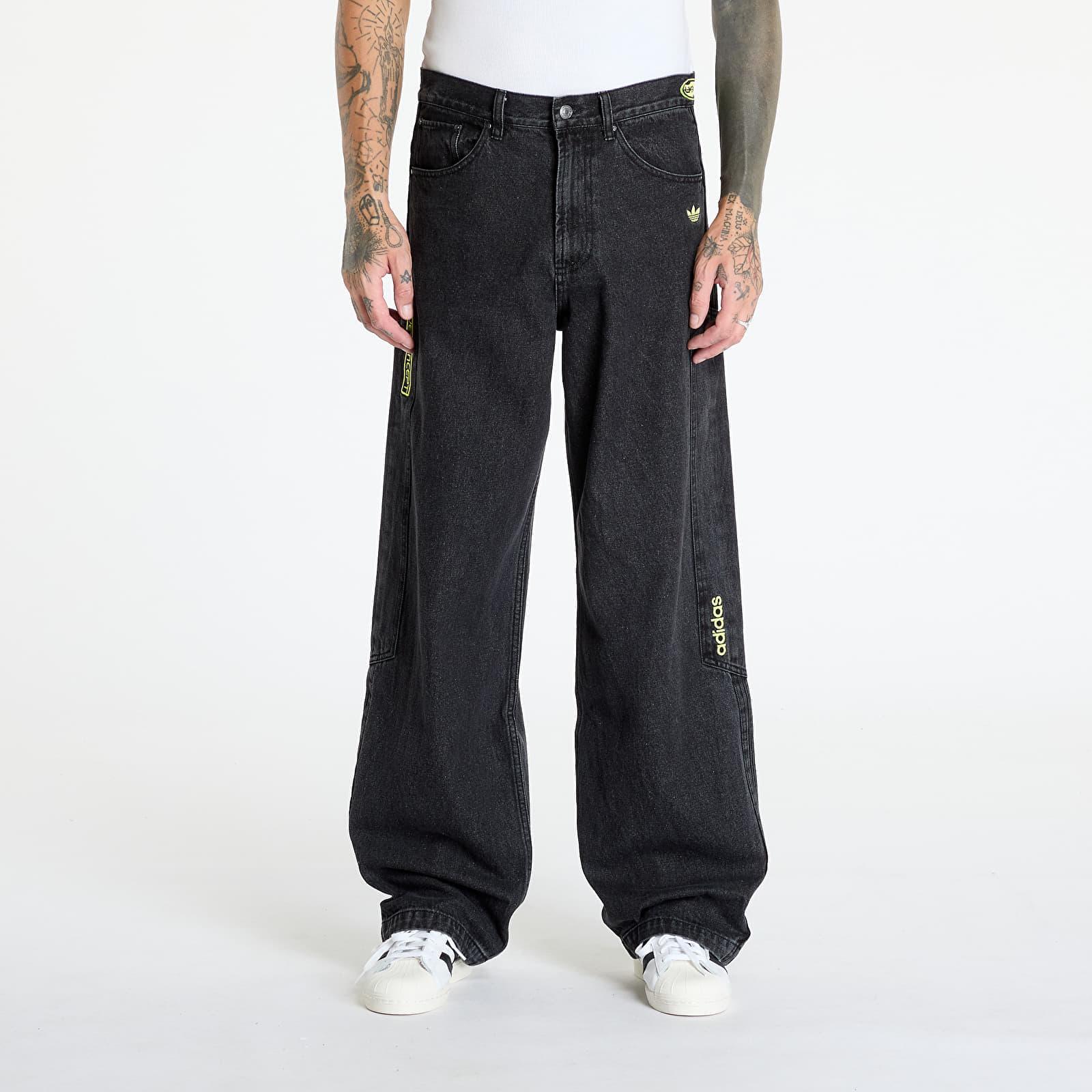adidas LOOSE FIT DENIM PANTS ブラック（アディダス ルーズ
