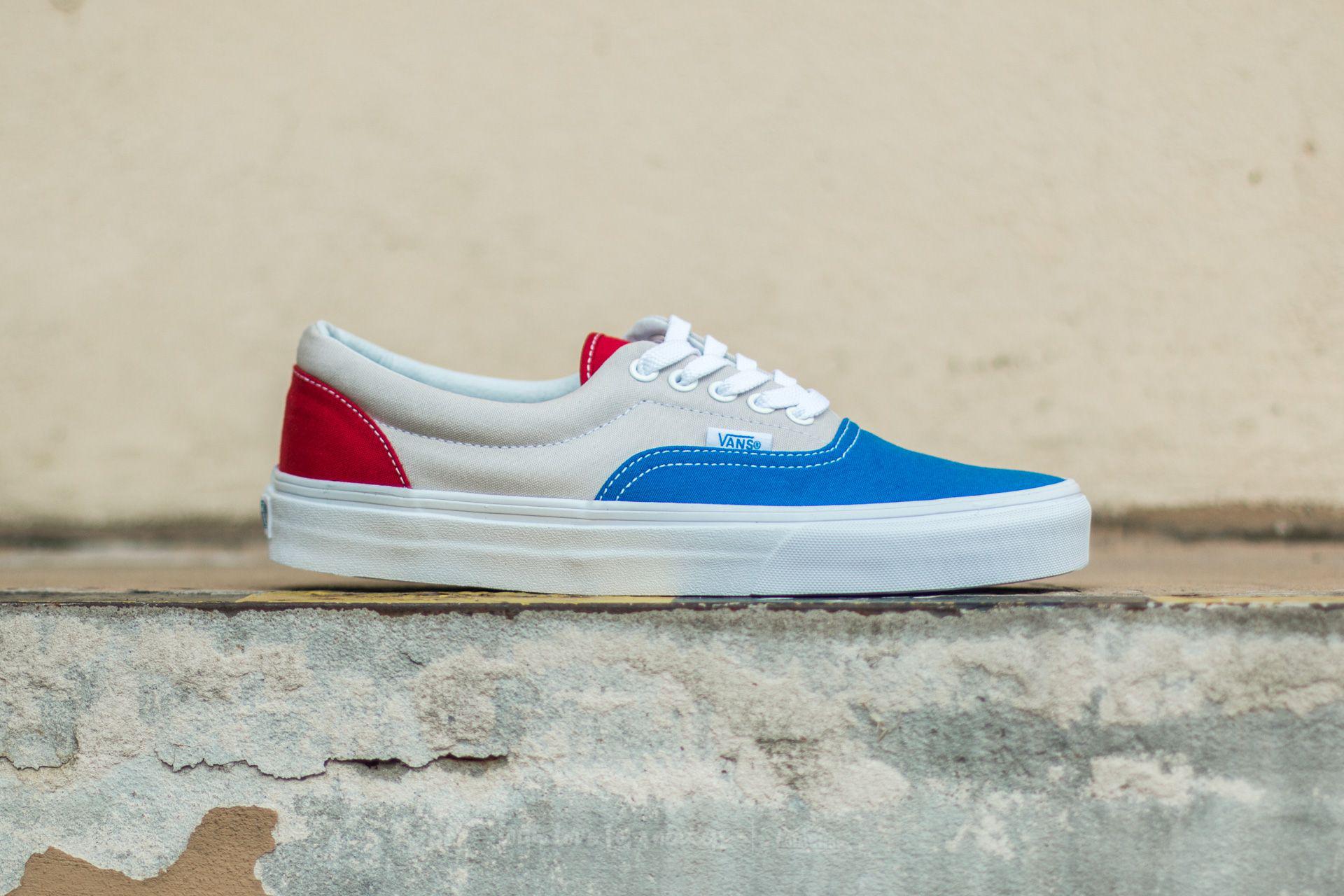 light blue and gray vans