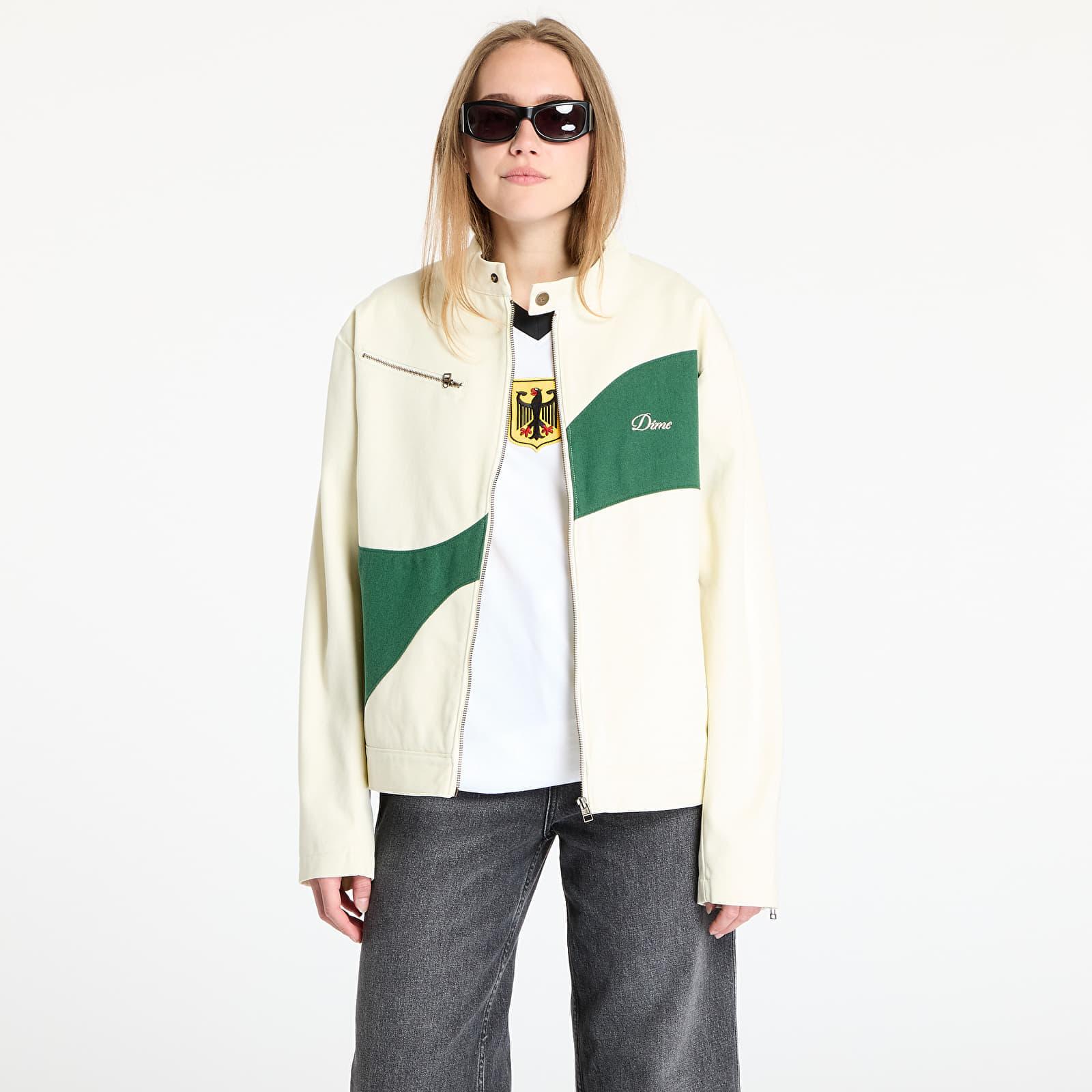 【関税込み】Dime オフホワイト＆グリーン Moto ジャケット Dime Jacket Moto Jacket in Green | Lyst