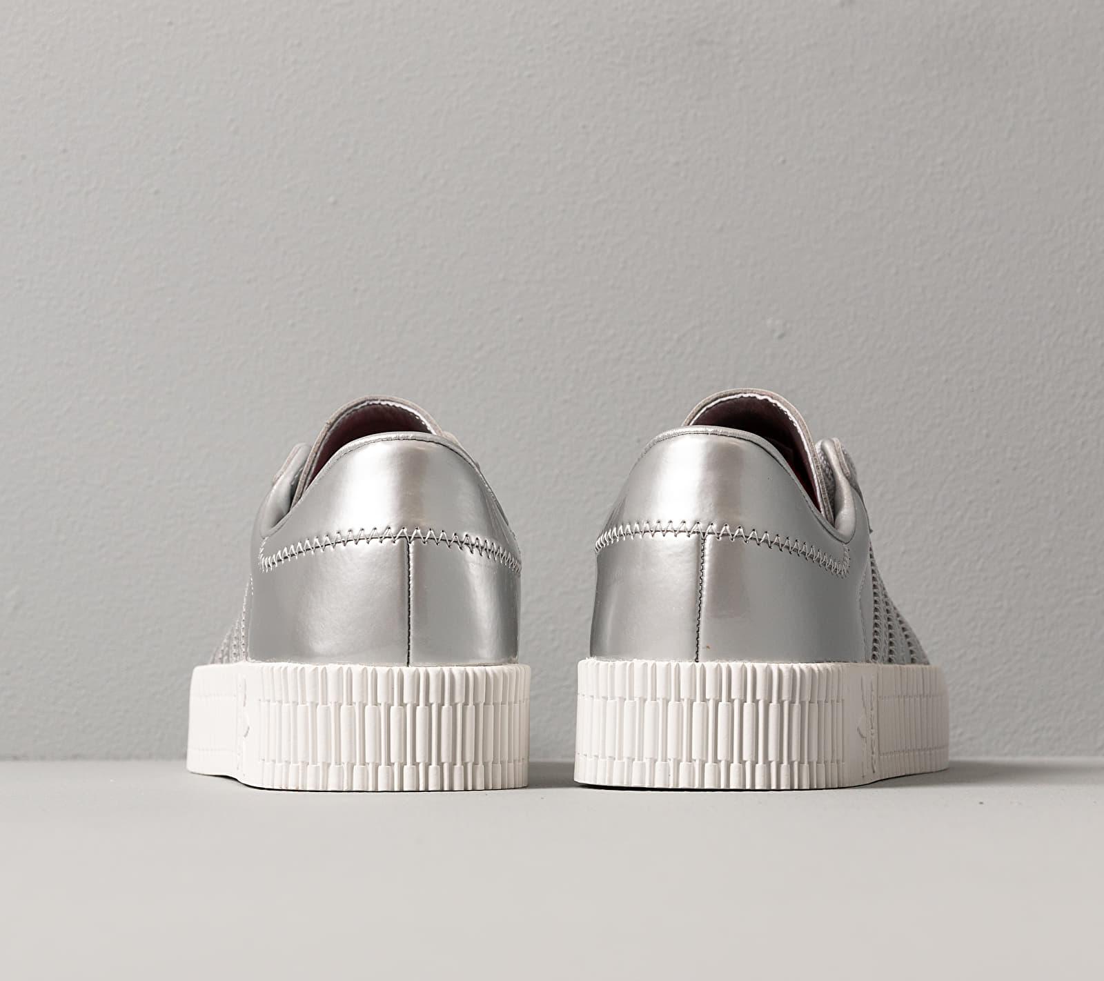 adidas sambarose white and silver