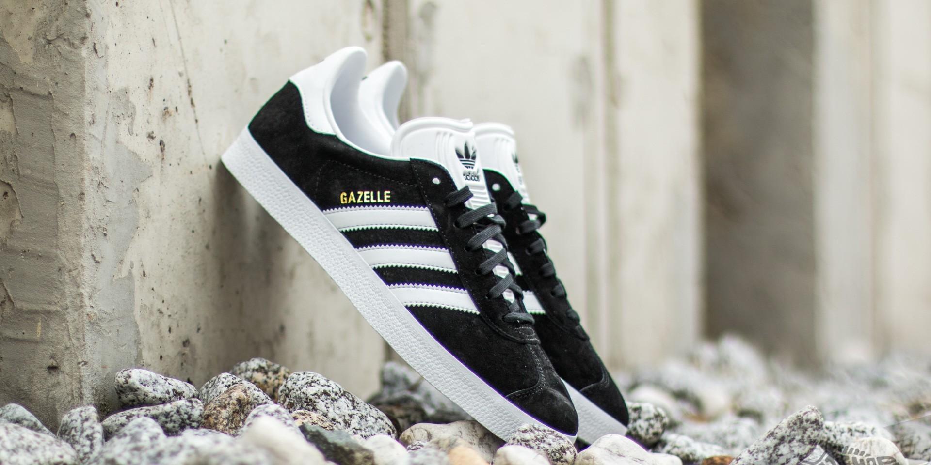adidas gazelle core black white