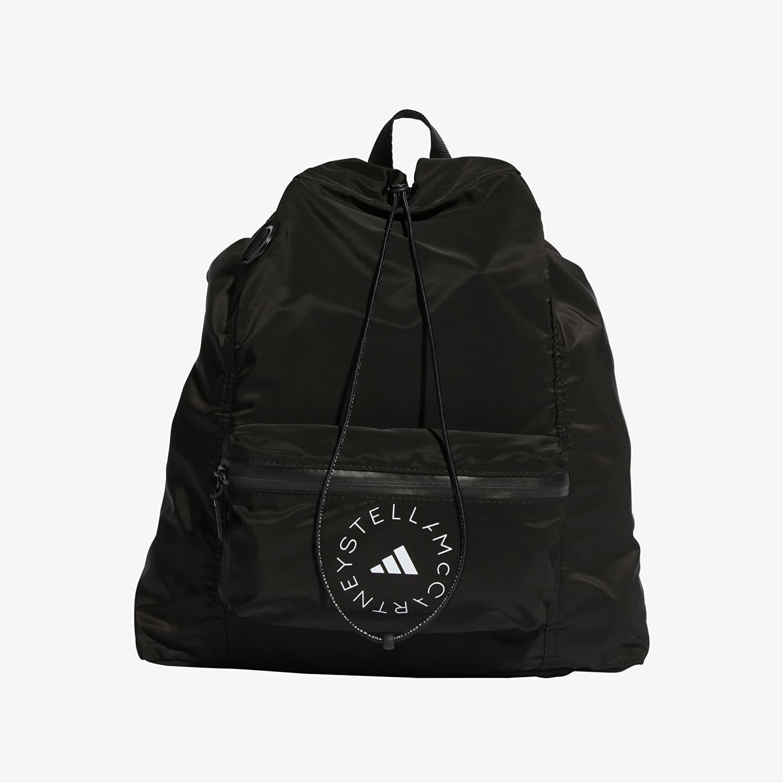adidas By Stella McCartney Brand-print Recycled-polyester Backpack in Black  | Lyst