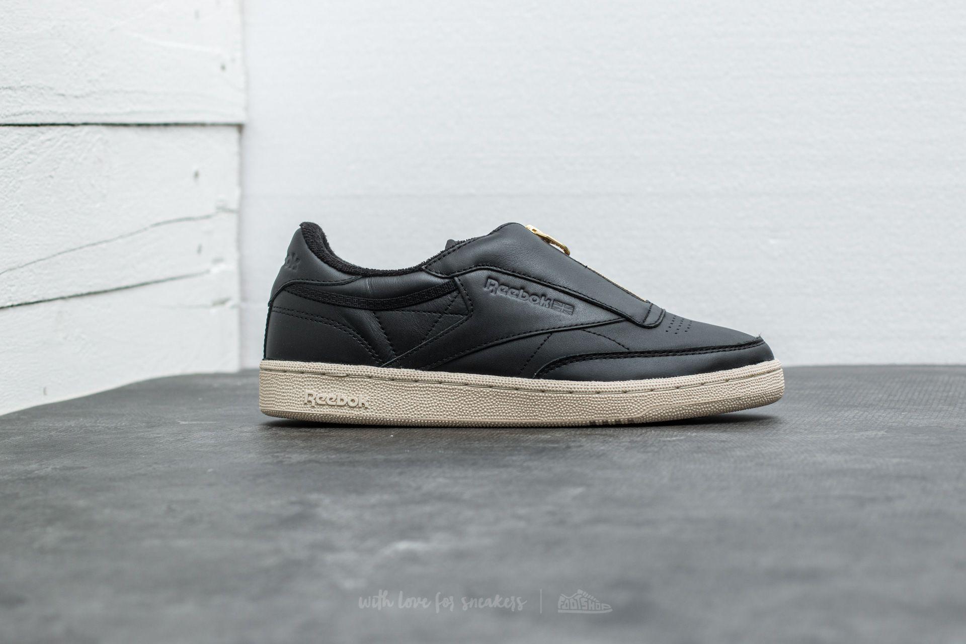 reebok club c 85 zip black