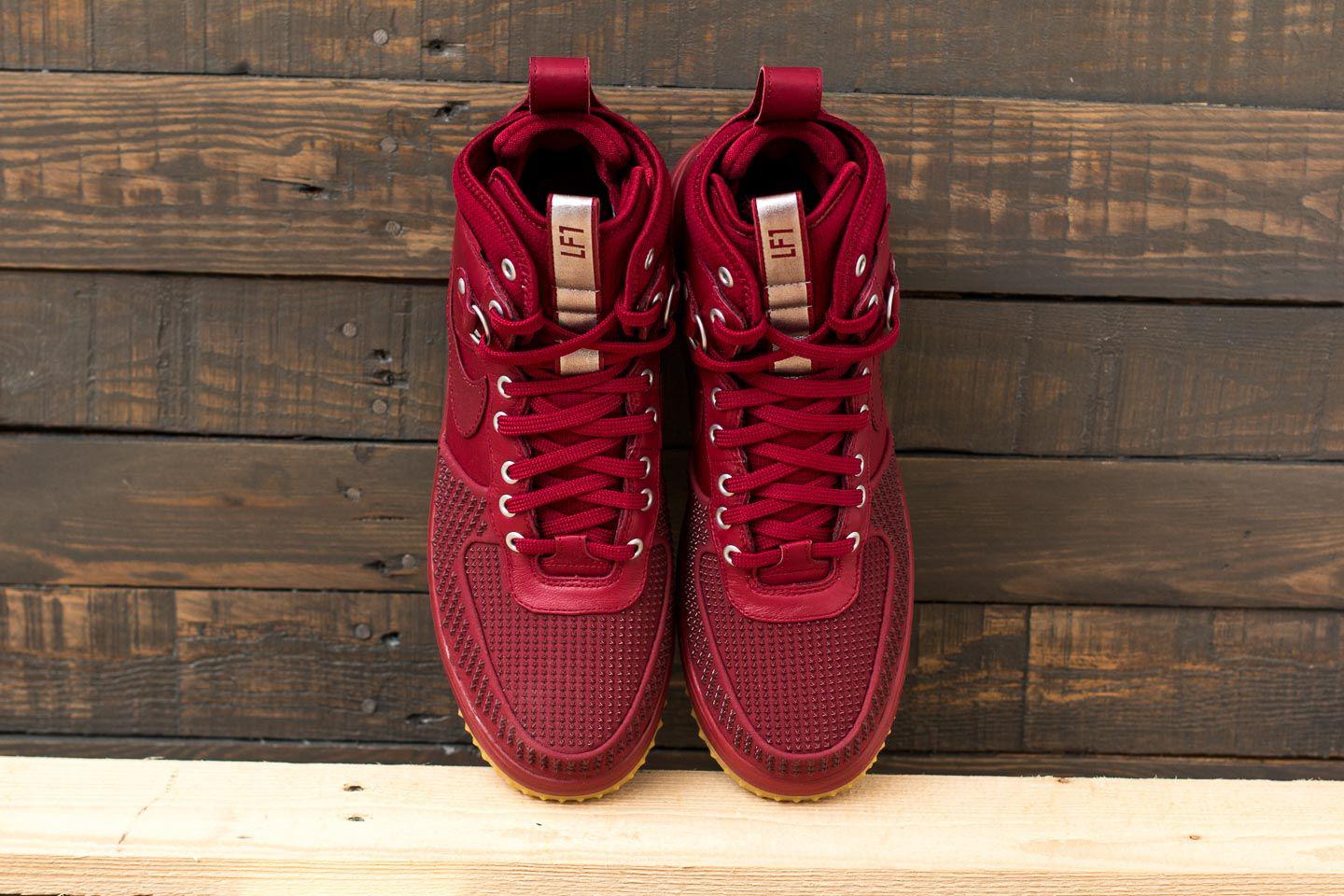 nike lunar force 1 duckboot team red gum
