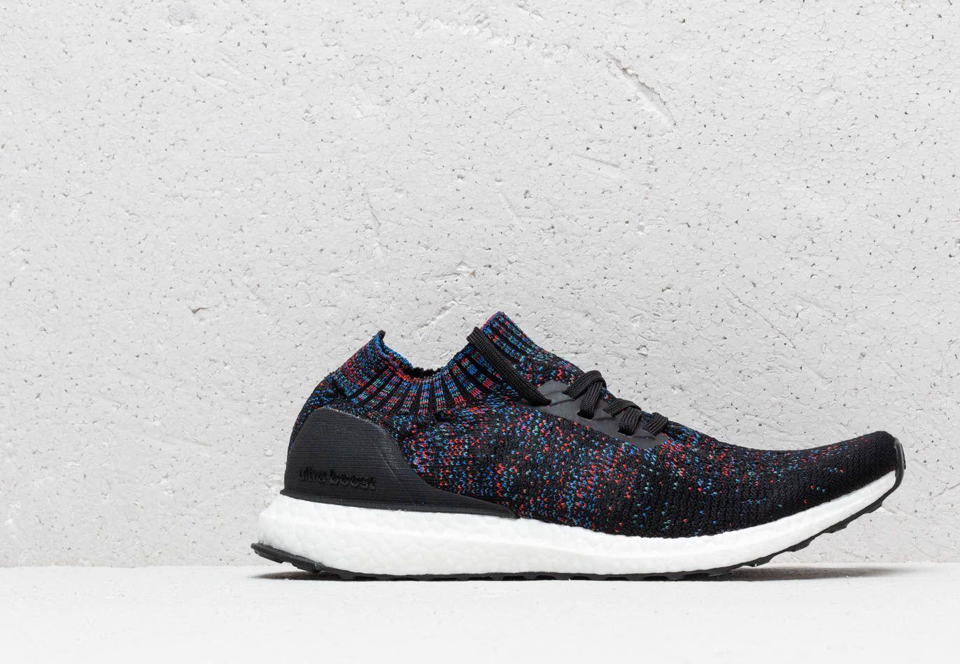 ultra boost uncaged core black active red blue