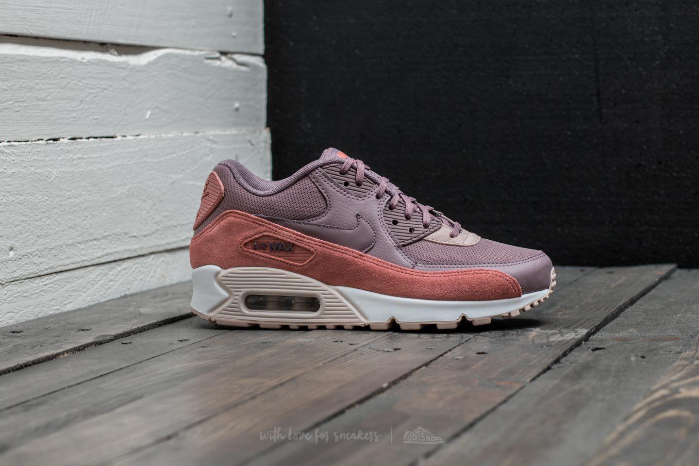 Nike Suede Wmns Air Max 90 Red Stardust/ Taupe Grey in Gray | Lyst