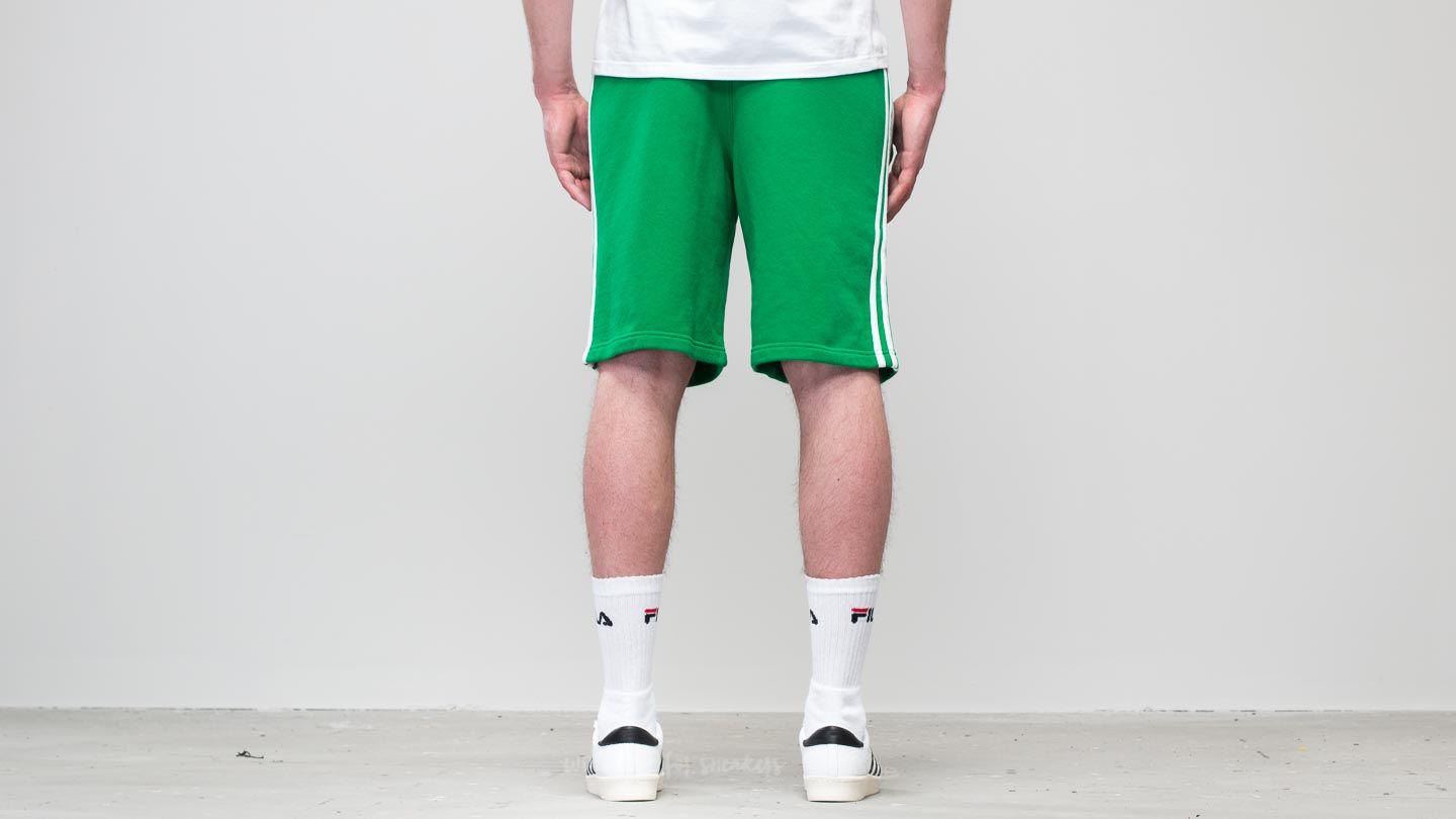 adidas Originals Cotton Adidas 3-stripes Shorts Green for Men | Lyst