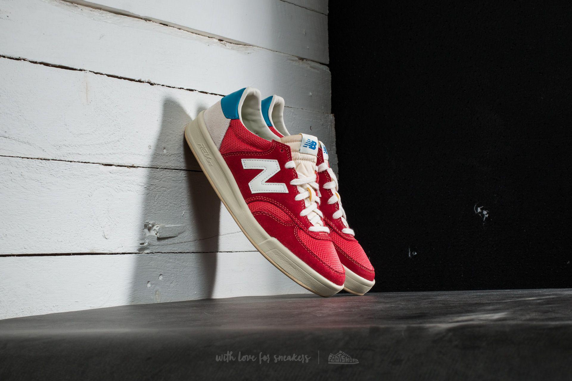New Balance Leather 300 Red/ Footwear White for Men - Lyst