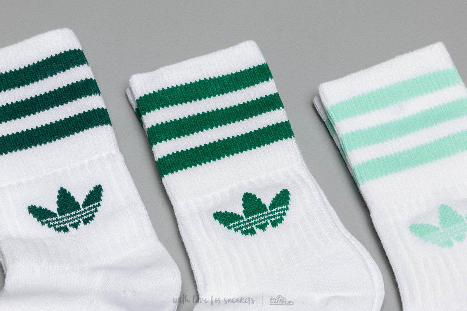 botsen wandelen Maak plaats adidas Originals Adidas Mid Cut Crew 3-pack Socks White/ Green | Lyst